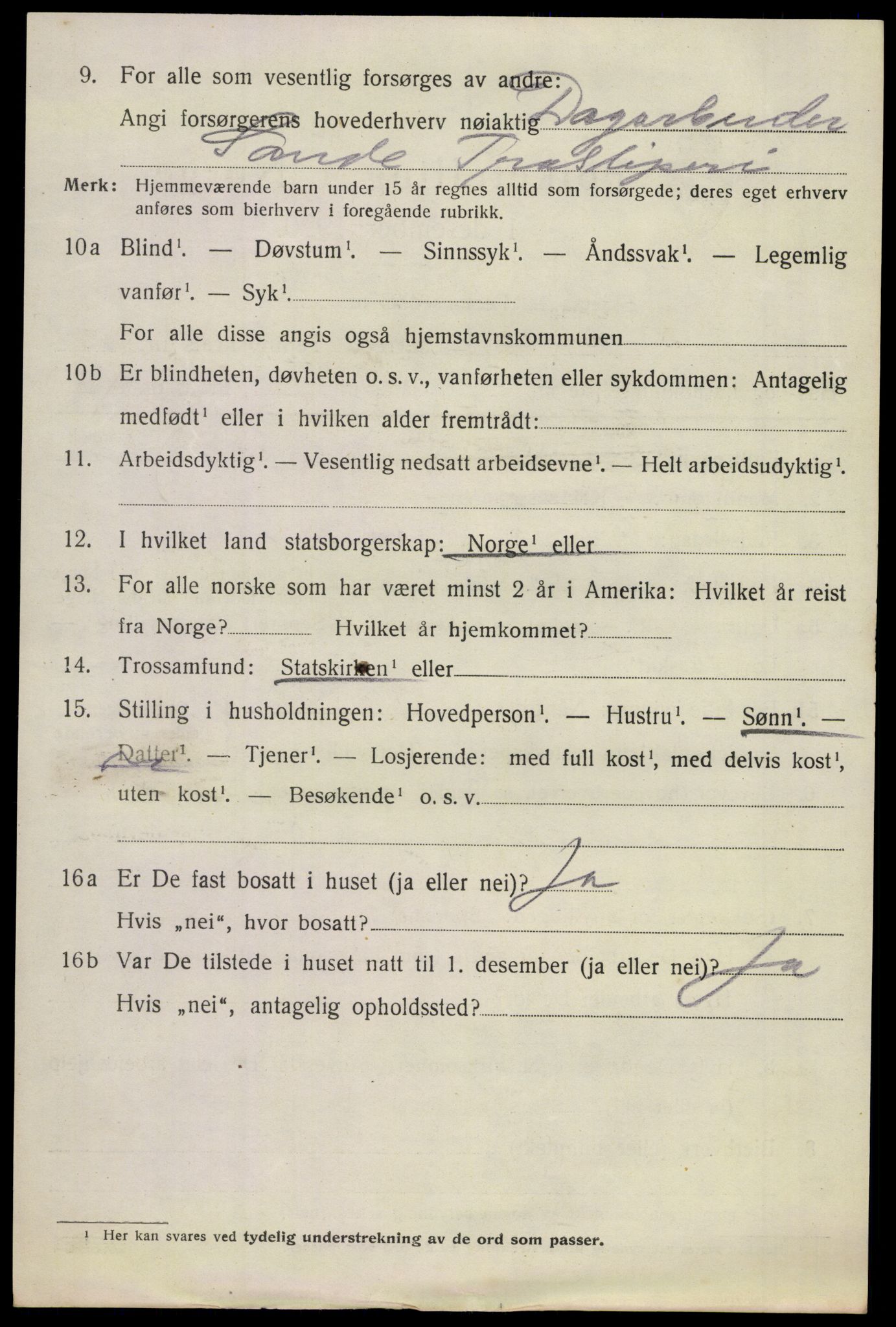 SAKO, 1920 census for Sande, 1920, p. 8393