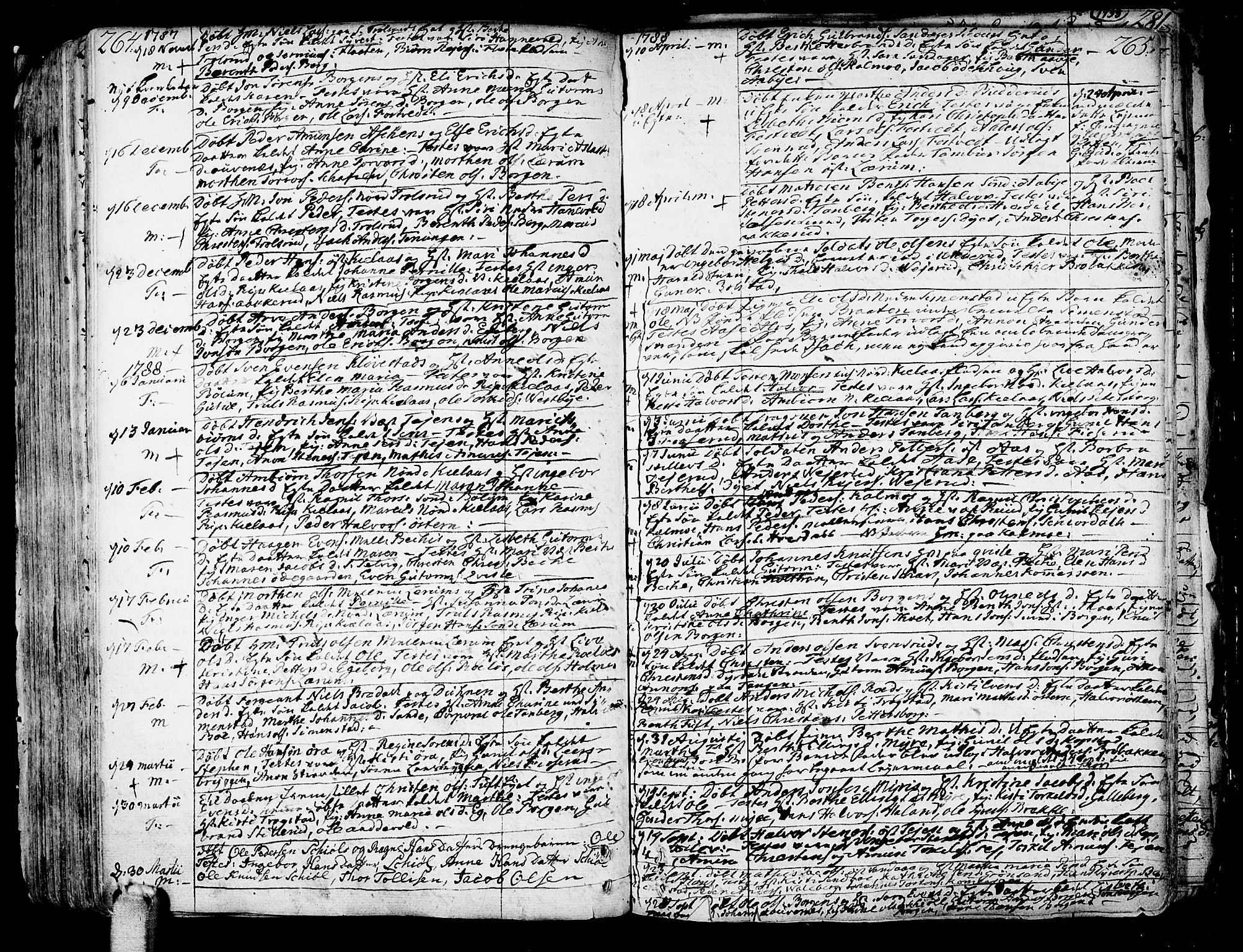 Sande Kirkebøker, AV/SAKO-A-53/F/Fa/L0001: Parish register (official) no. 1, 1753-1803, p. 264-265