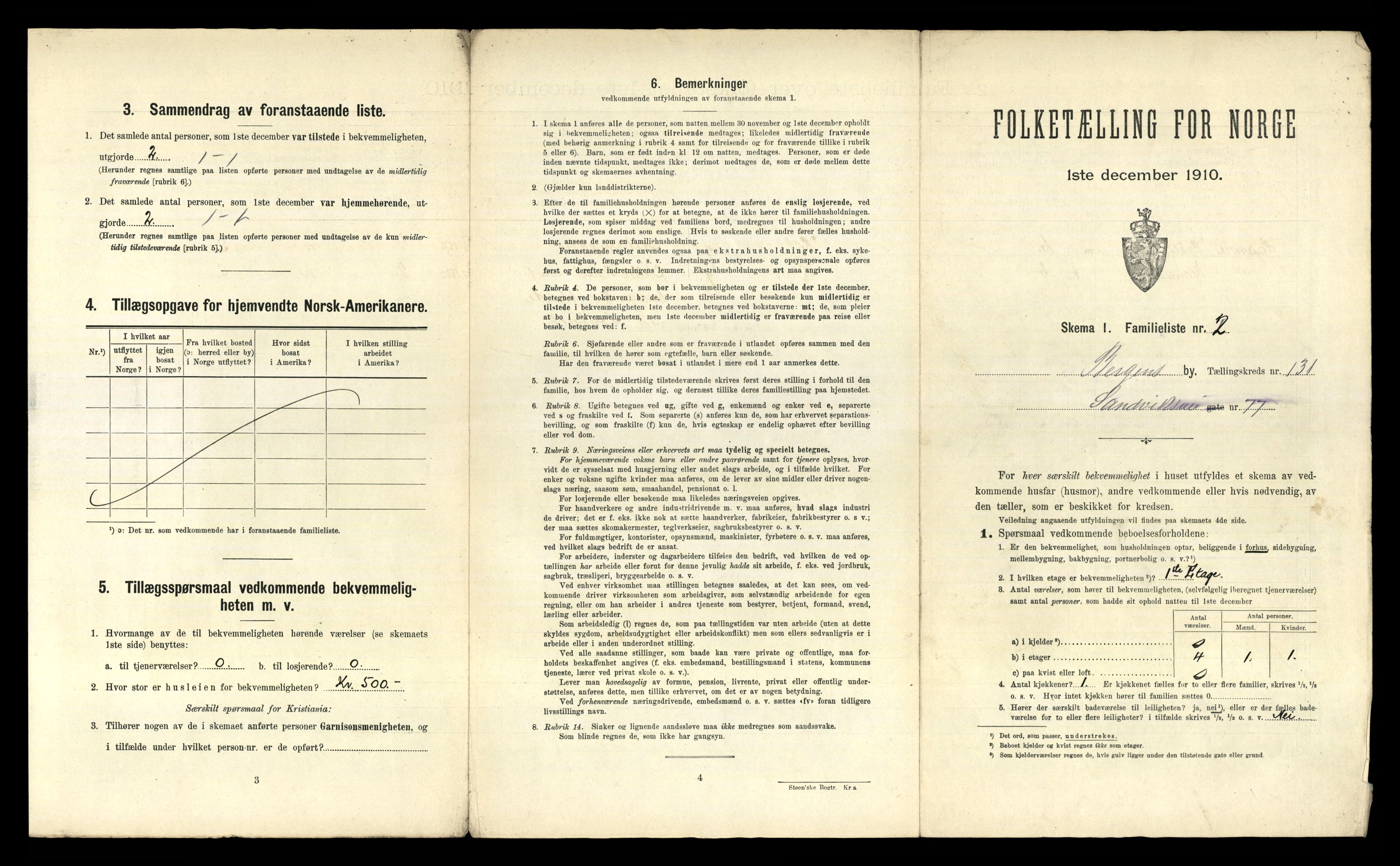 RA, 1910 census for Bergen, 1910, p. 45521