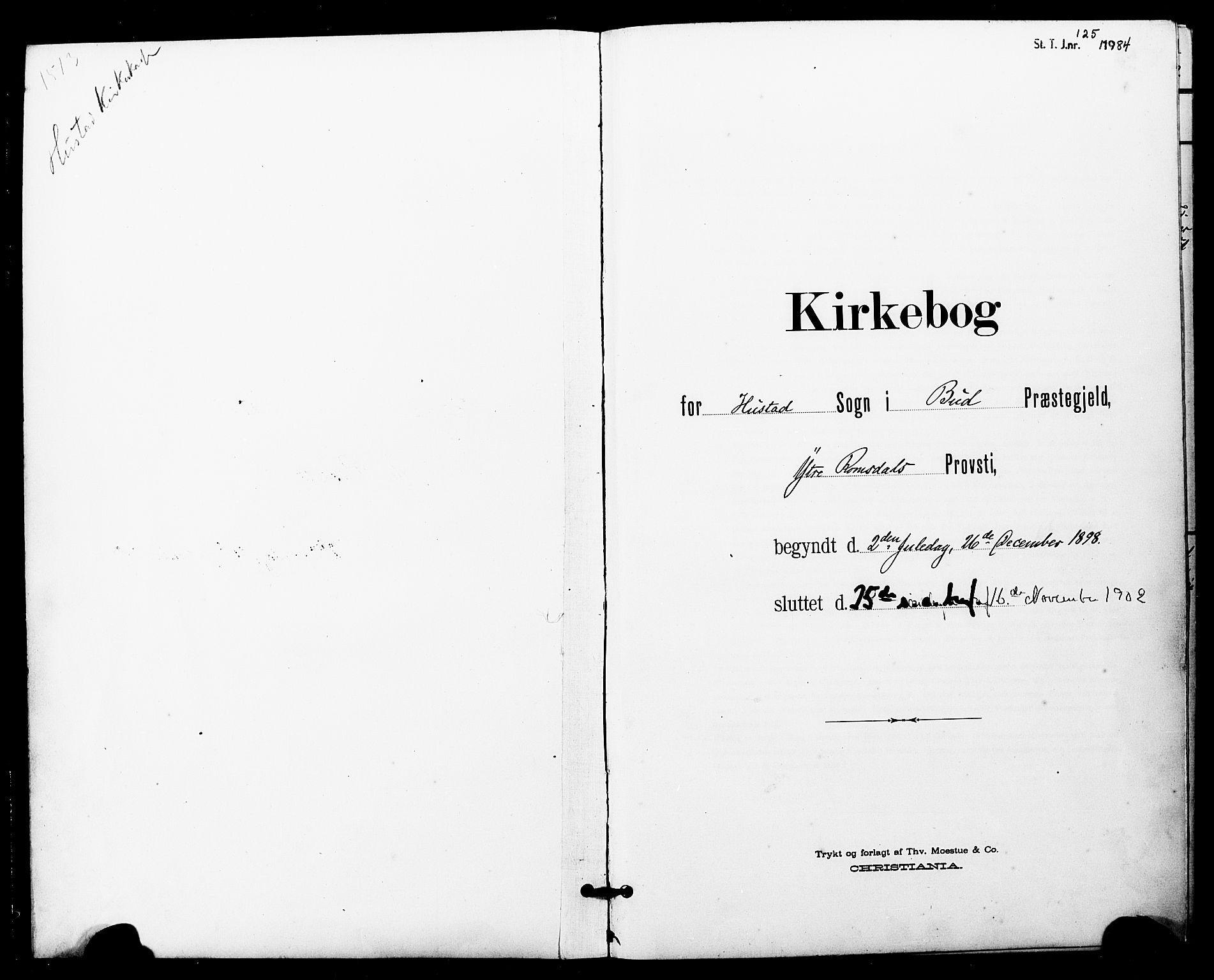 Ministerialprotokoller, klokkerbøker og fødselsregistre - Møre og Romsdal, AV/SAT-A-1454/567/L0779: Parish register (official) no. 567A02, 1898-1902