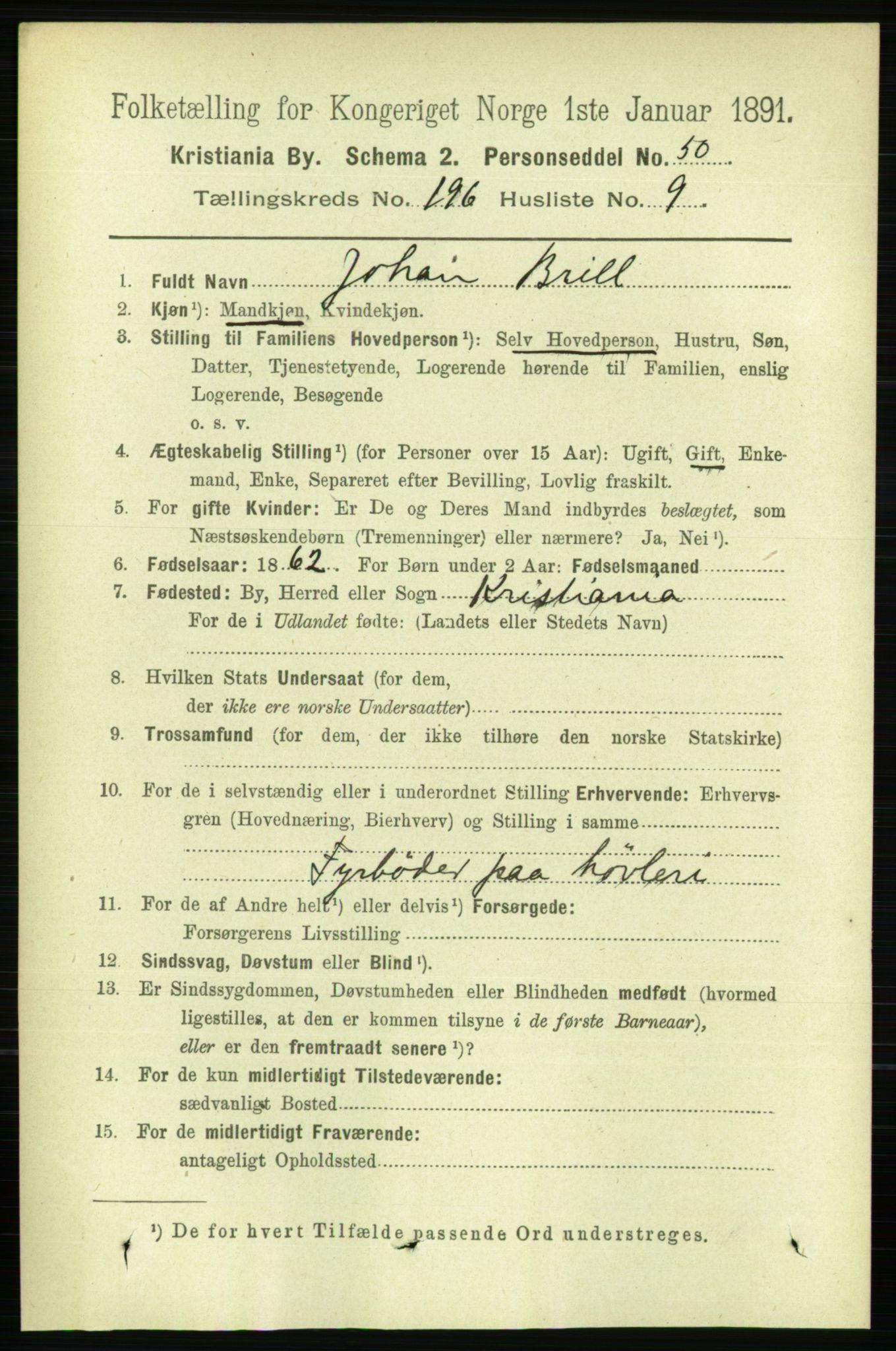 RA, 1891 census for 0301 Kristiania, 1891, p. 118649