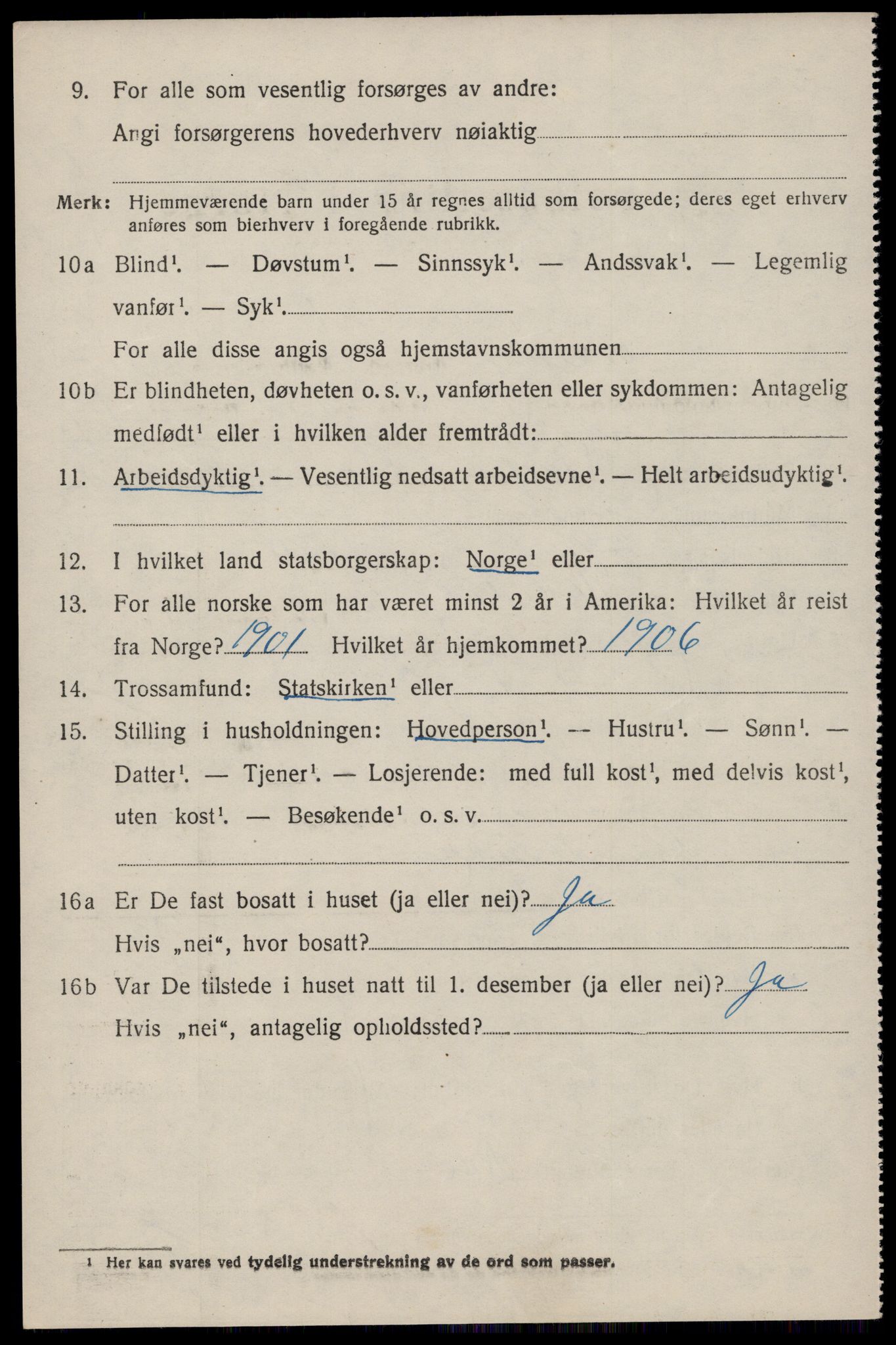 SAST, 1920 census for Vikedal, 1920, p. 5010