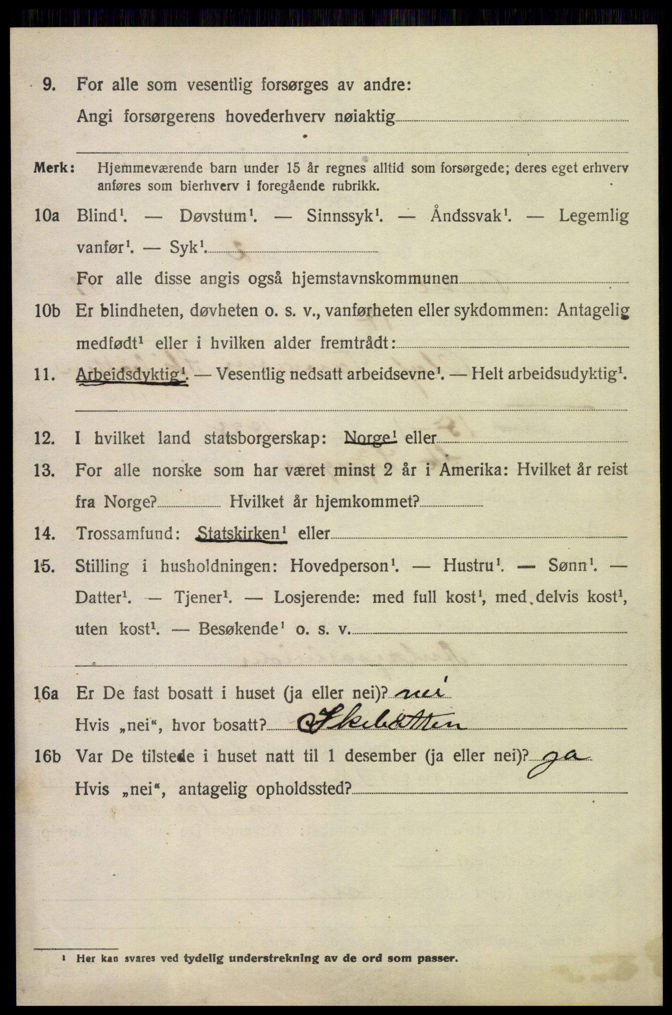 SAH, 1920 census for Trysil, 1920, p. 7864