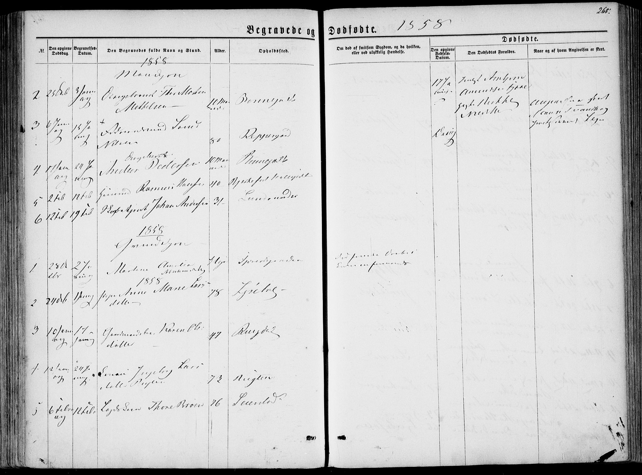 Hedrum kirkebøker, AV/SAKO-A-344/F/Fa/L0007: Parish register (official) no. I 7, 1857-1868, p. 268