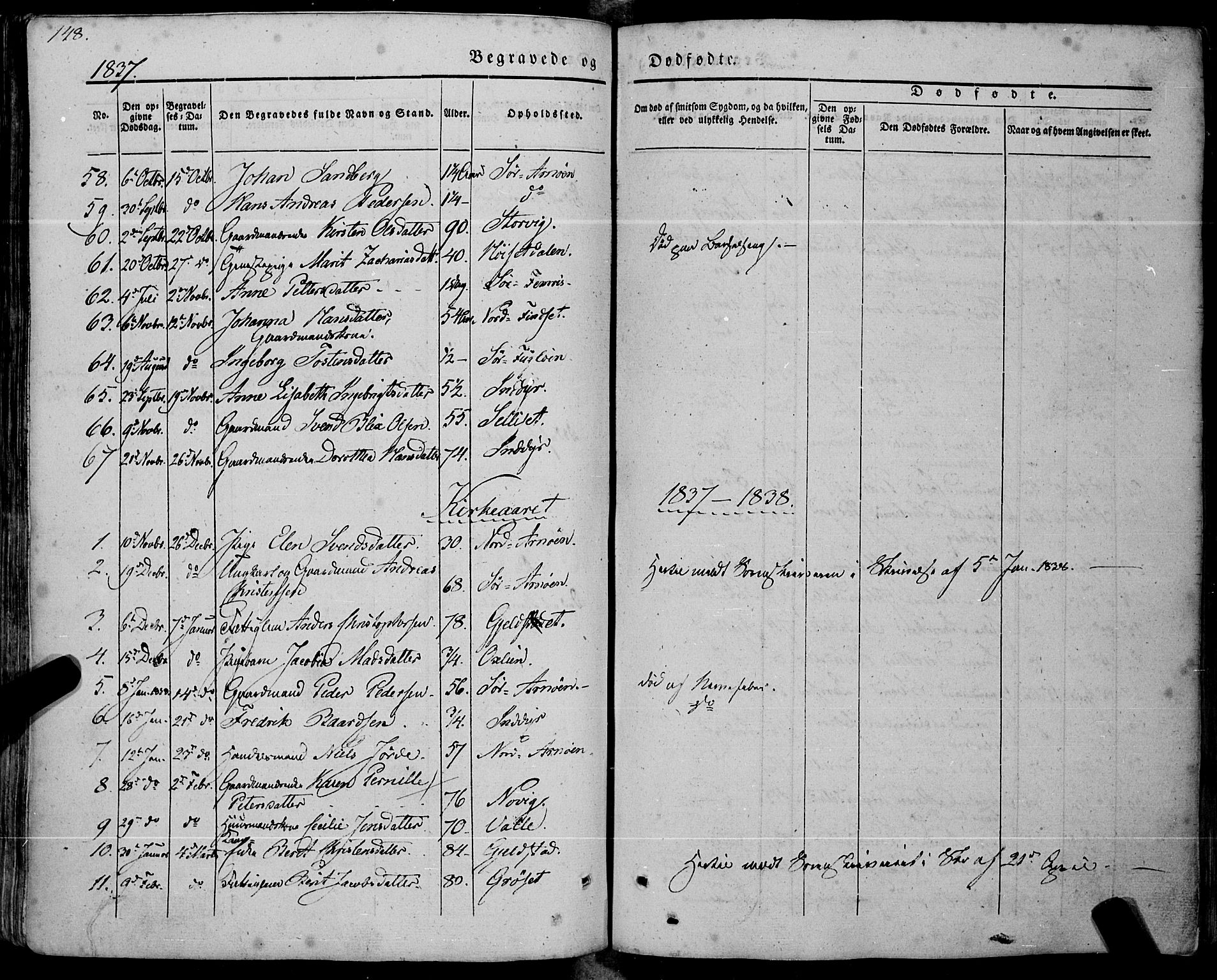 Ministerialprotokoller, klokkerbøker og fødselsregistre - Nordland, SAT/A-1459/805/L0097: Parish register (official) no. 805A04, 1837-1861, p. 148