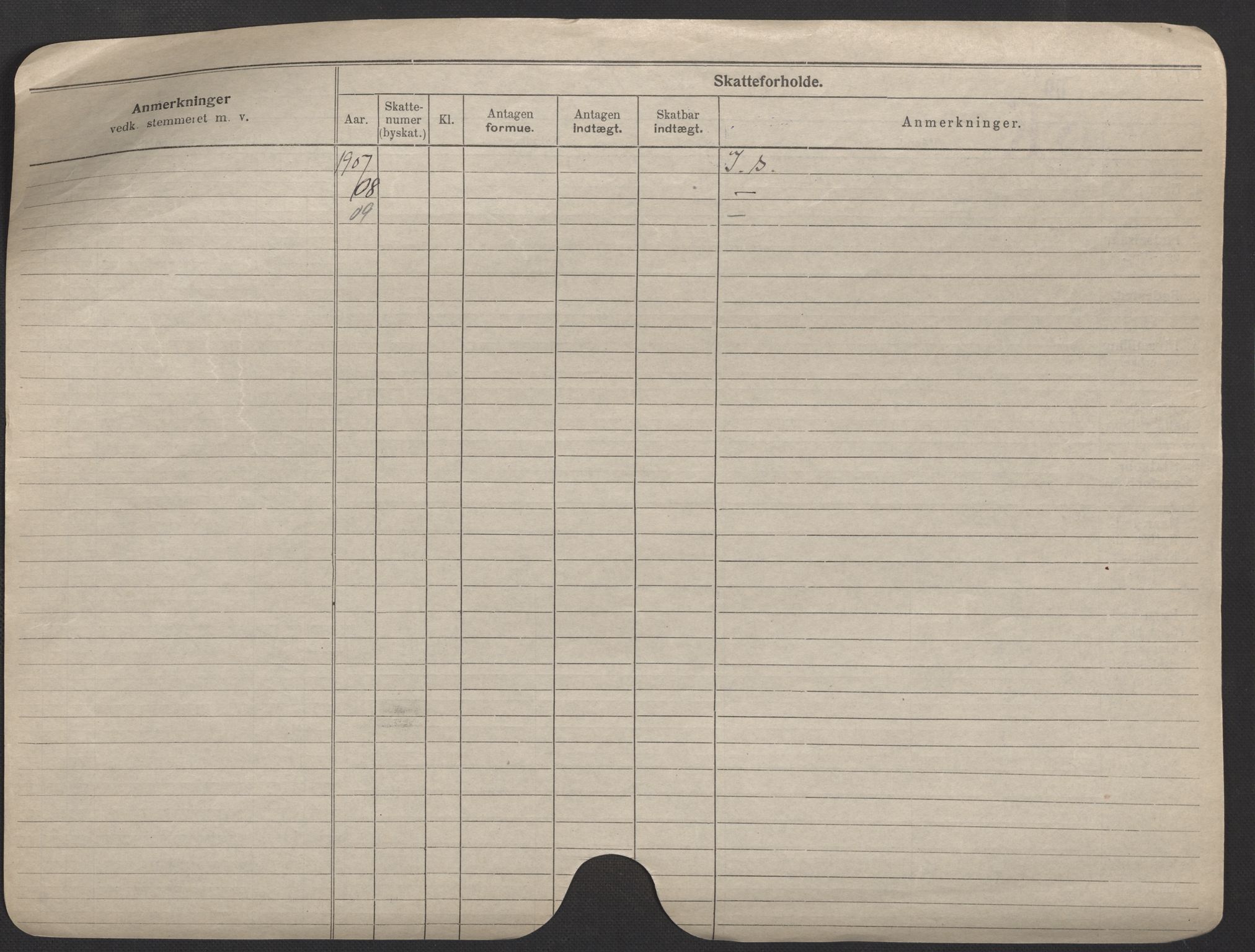 Oslo folkeregister, Registerkort, AV/SAO-A-11715/F/Fa/Fac/L0006: Menn, 1906-1914, p. 7b