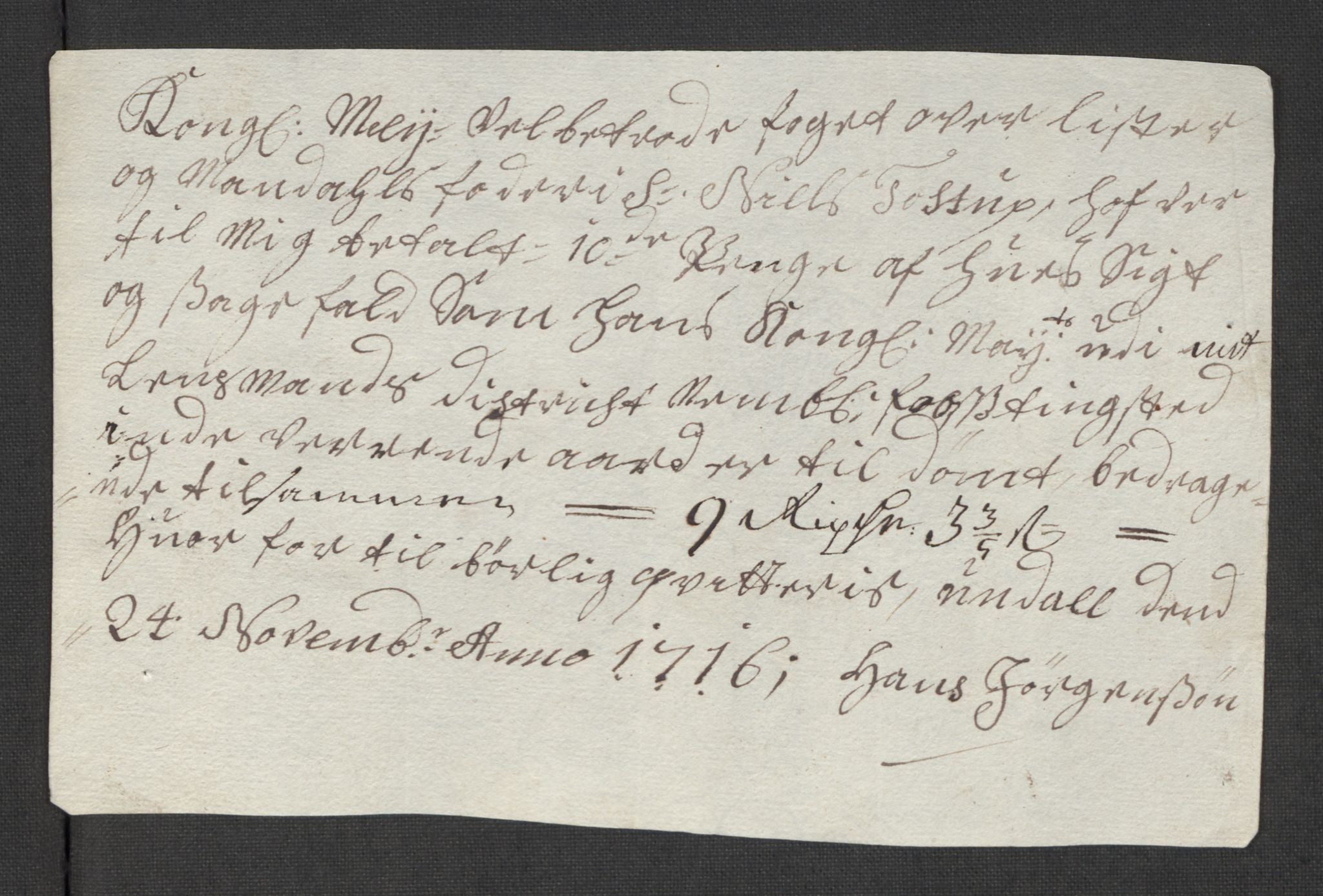 Rentekammeret inntil 1814, Reviderte regnskaper, Fogderegnskap, AV/RA-EA-4092/R43/L2560: Fogderegnskap Lista og Mandal, 1716, p. 221