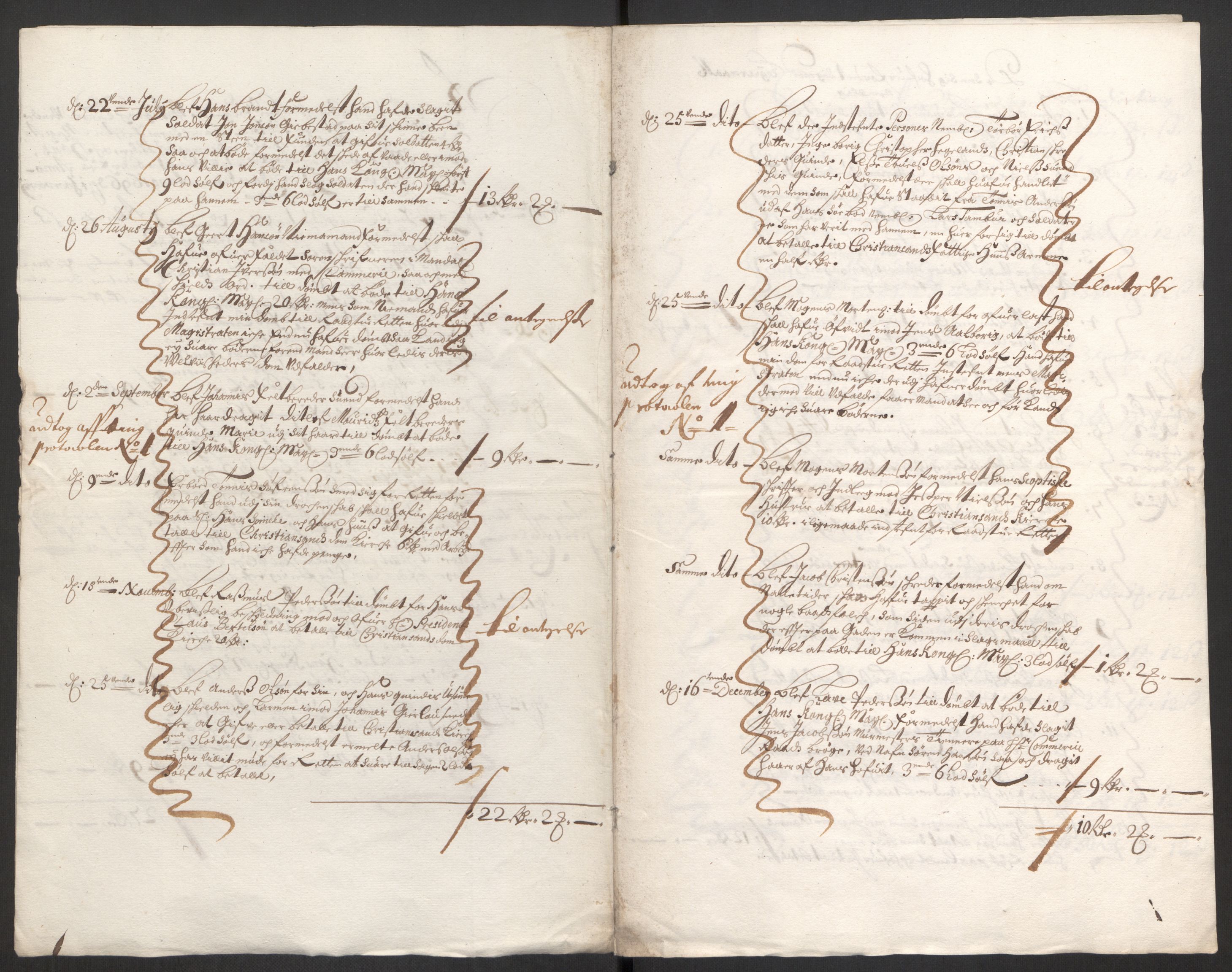 Rentekammeret inntil 1814, Reviderte regnskaper, Byregnskaper, AV/RA-EA-4066/R/Rm/L0285: [M18] Sikt og sakefall, 1681-1718, p. 243