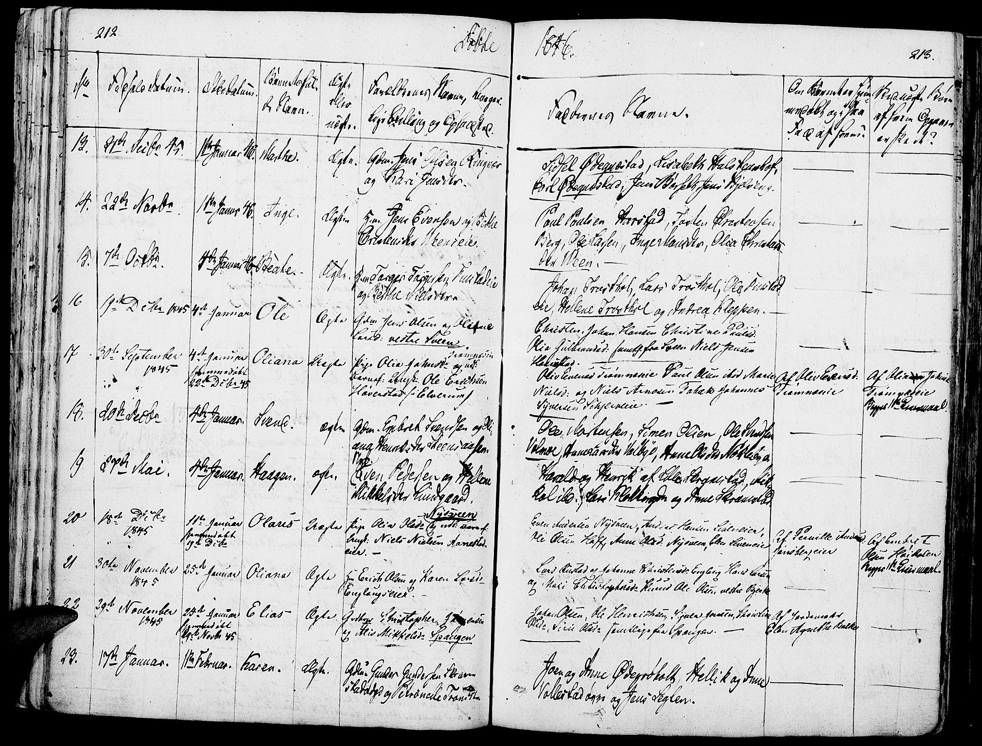 Løten prestekontor, AV/SAH-PREST-022/K/Ka/L0006: Parish register (official) no. 6, 1832-1849, p. 212-213