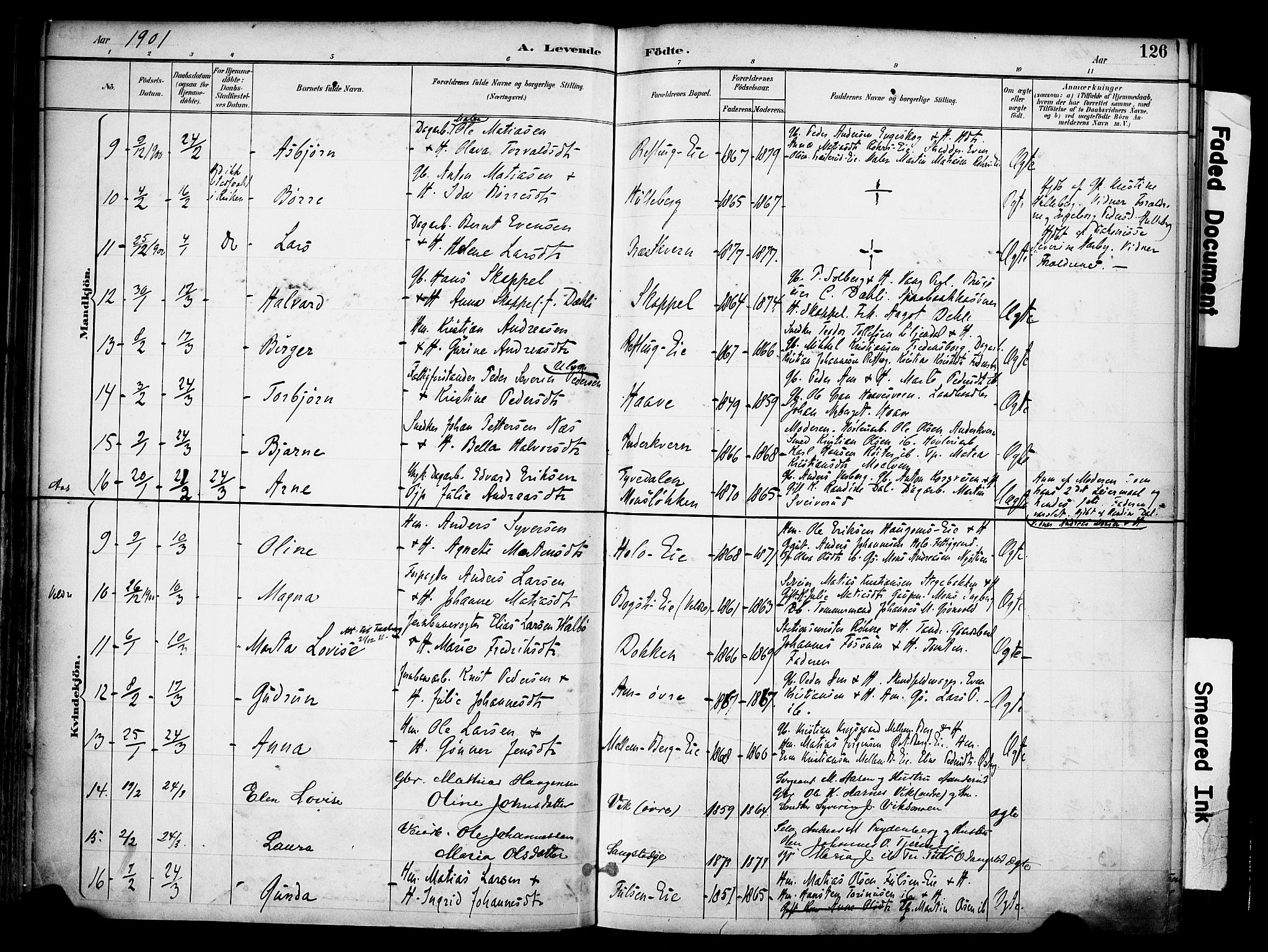 Ringsaker prestekontor, AV/SAH-PREST-014/K/Ka/L0017: Parish register (official) no. 17, 1891-1902, p. 126