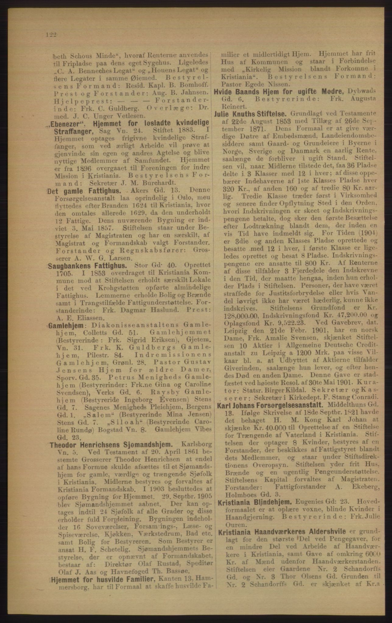 Kristiania/Oslo adressebok, PUBL/-, 1906, p. 122