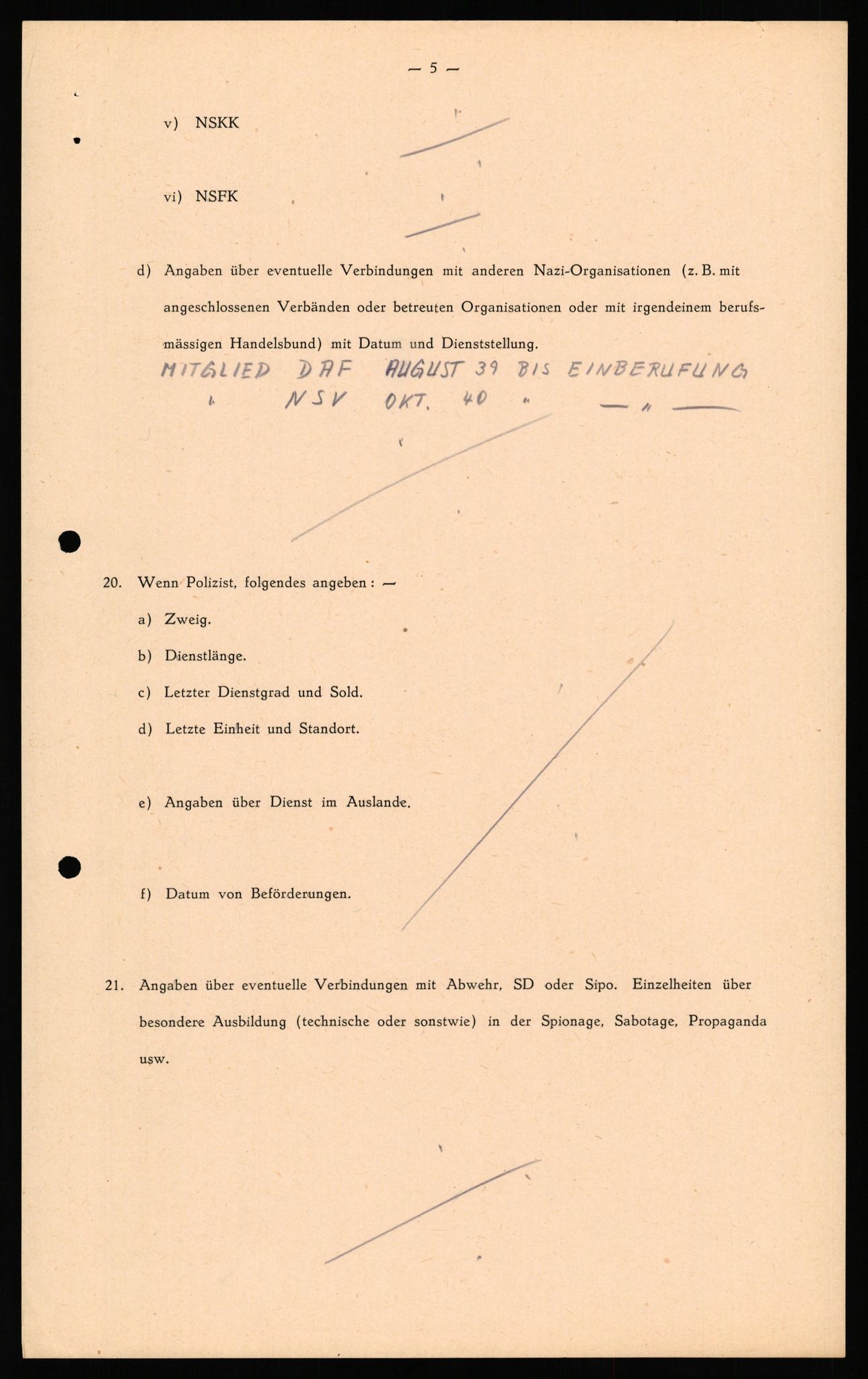 Forsvaret, Forsvarets overkommando II, AV/RA-RAFA-3915/D/Db/L0040: CI Questionaires. Tyske okkupasjonsstyrker i Norge. Østerrikere., 1945-1946, p. 384