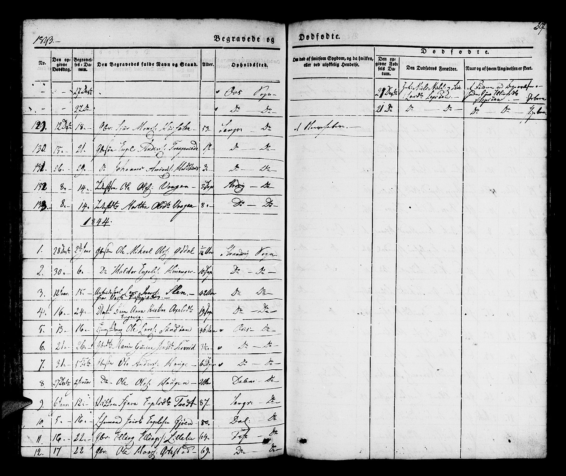 Os sokneprestembete, AV/SAB-A-99929: Parish register (official) no. A 15, 1839-1851, p. 307