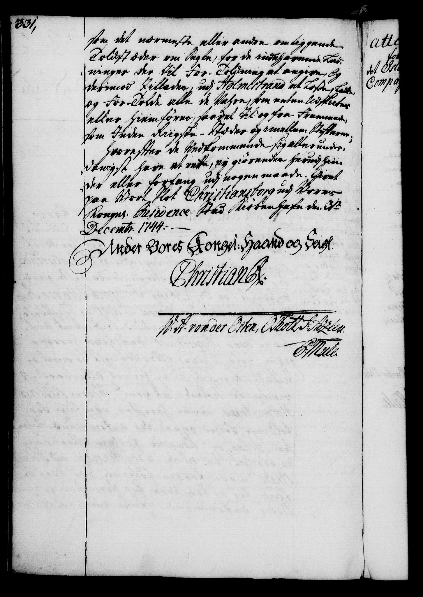 Rentekammeret, Kammerkanselliet, RA/EA-3111/G/Gg/Gga/L0005: Norsk ekspedisjonsprotokoll med register (merket RK 53.5), 1741-1749, p. 331