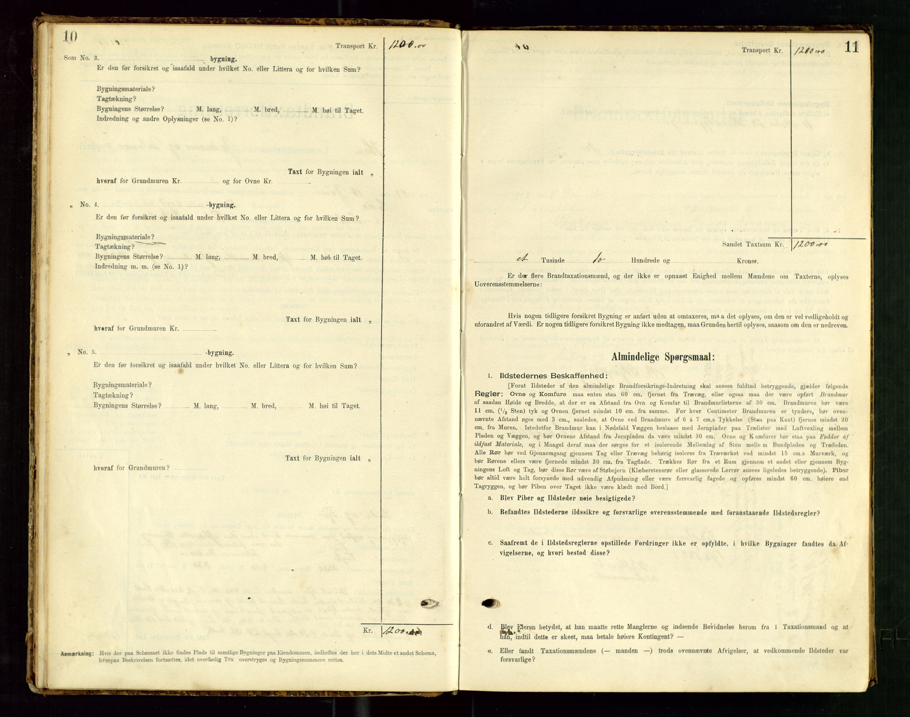 Hå lensmannskontor, SAST/A-100456/Goa/L0003: Takstprotokoll (skjema), 1895-1911, p. 10-11