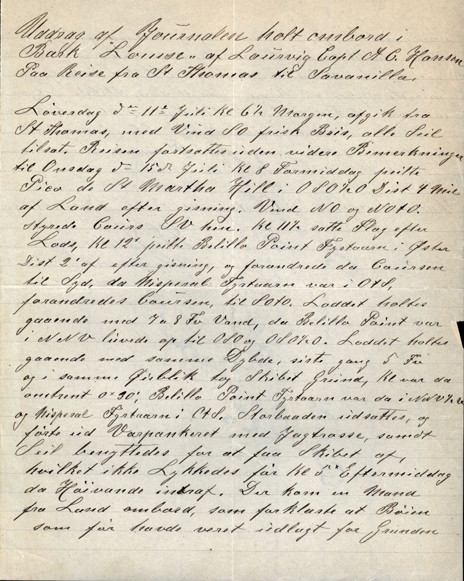 Pa 63 - Østlandske skibsassuranceforening, VEMU/A-1079/G/Ga/L0027/0011: Havaridokumenter / Louise, Lucie, Falcon, Ingeborg av Laurvig, Imperator, 1891, p. 11