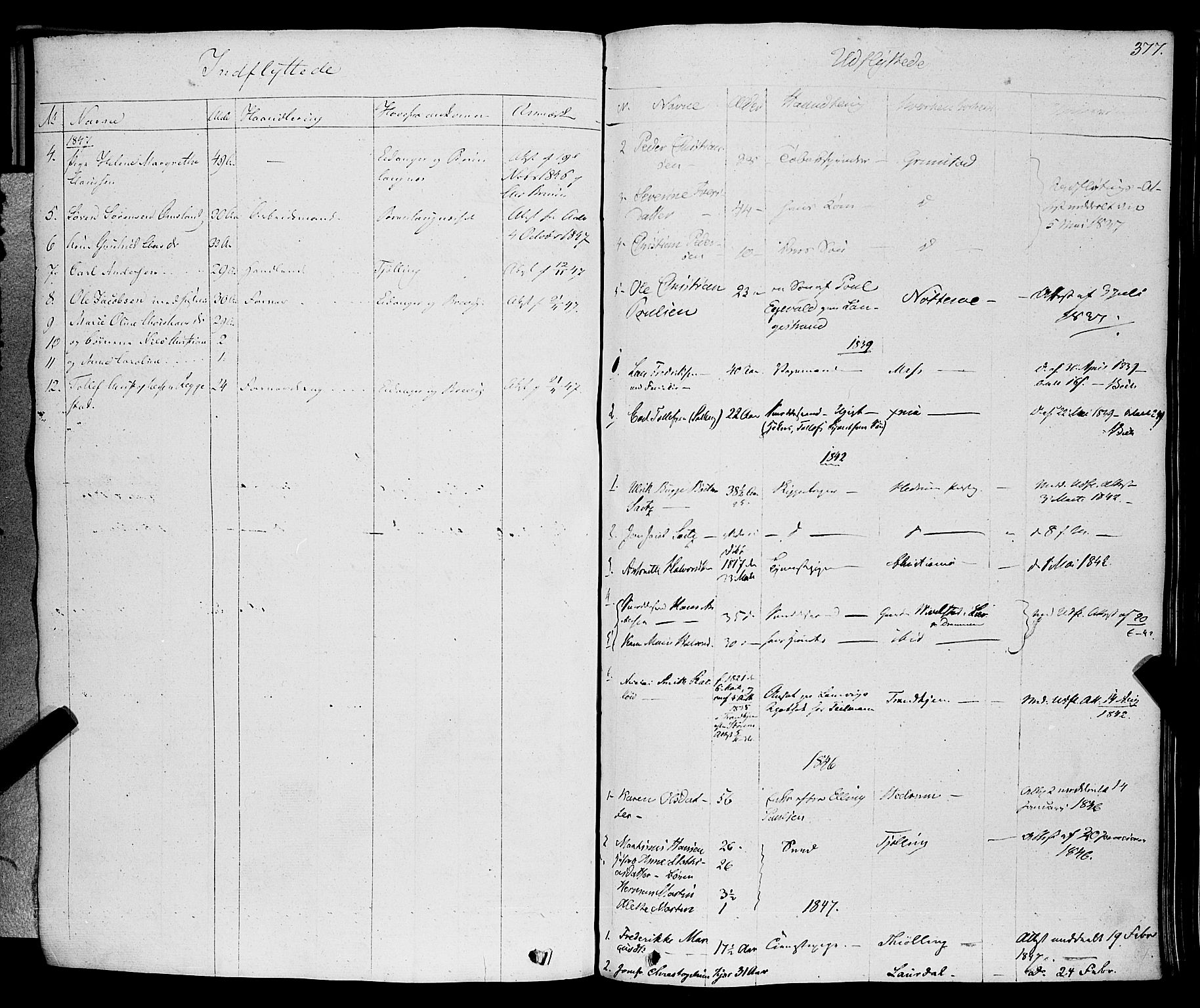 Larvik kirkebøker, AV/SAKO-A-352/F/Fa/L0002: Parish register (official) no. I 2, 1825-1847, p. 377