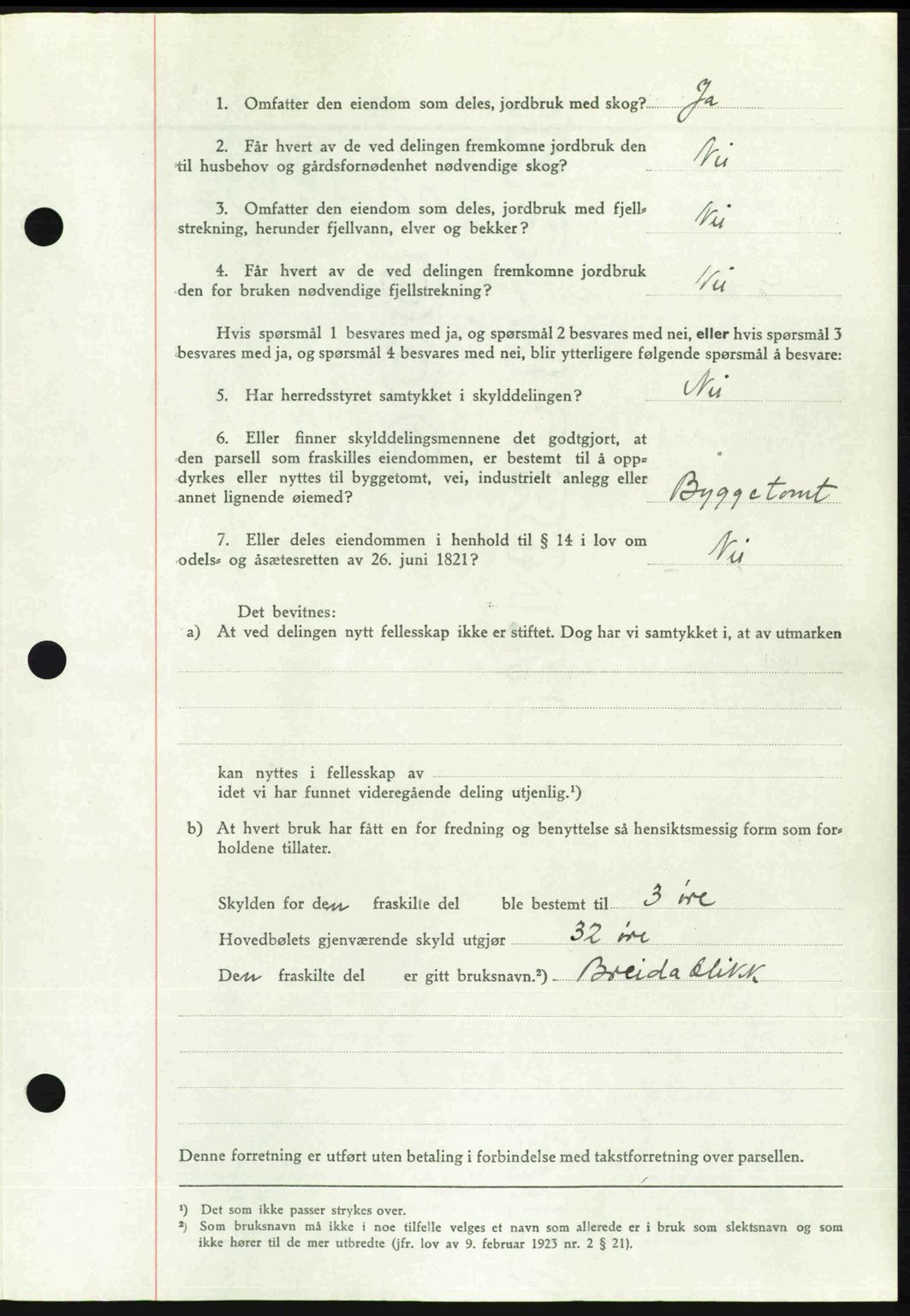 Romsdal sorenskriveri, AV/SAT-A-4149/1/2/2C: Mortgage book no. A24, 1947-1947, Diary no: : 2926/1947