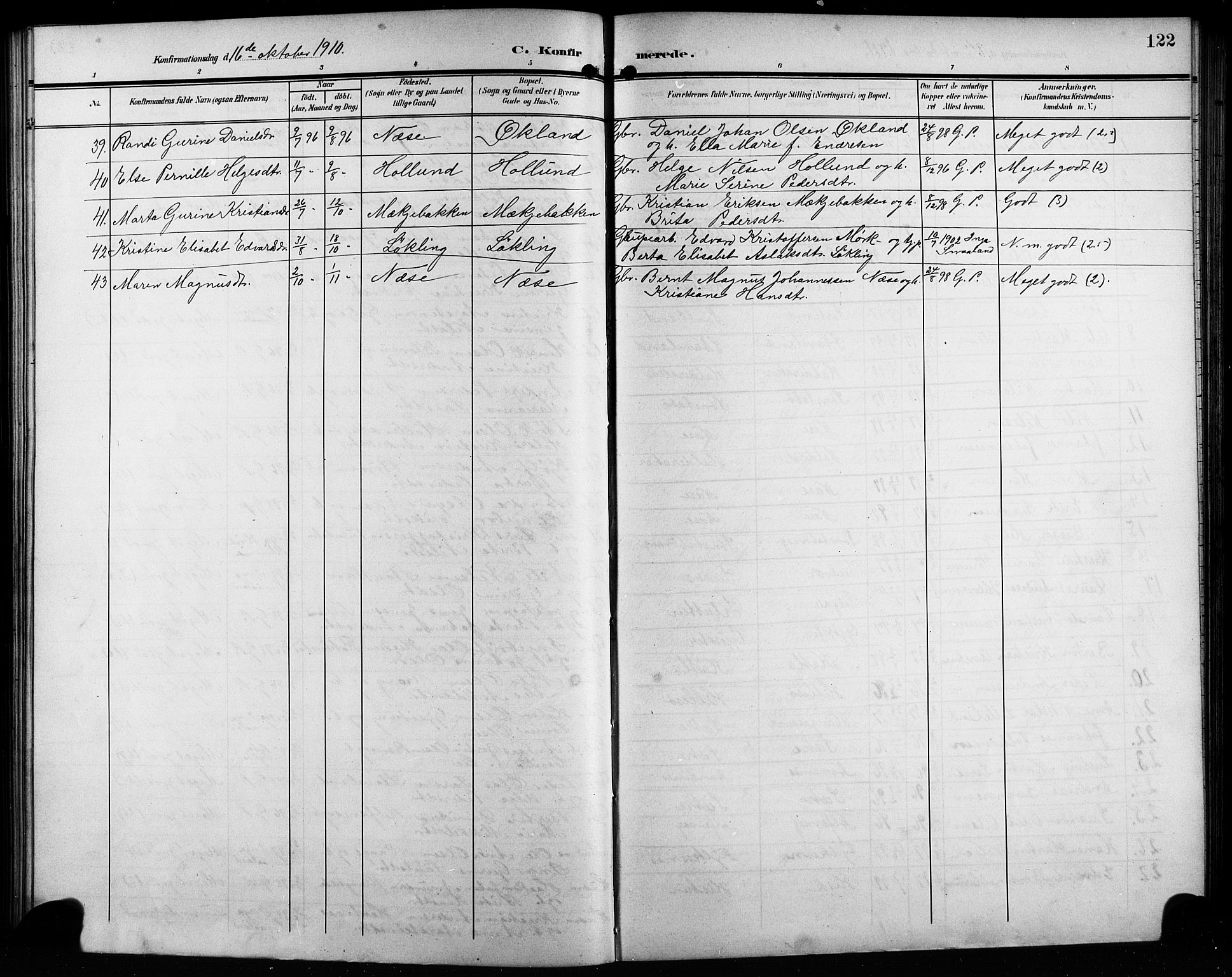 Finnås sokneprestembete, AV/SAB-A-99925/H/Ha/Hab/Habb/L0005: Parish register (copy) no. B 5, 1907-1920, p. 122