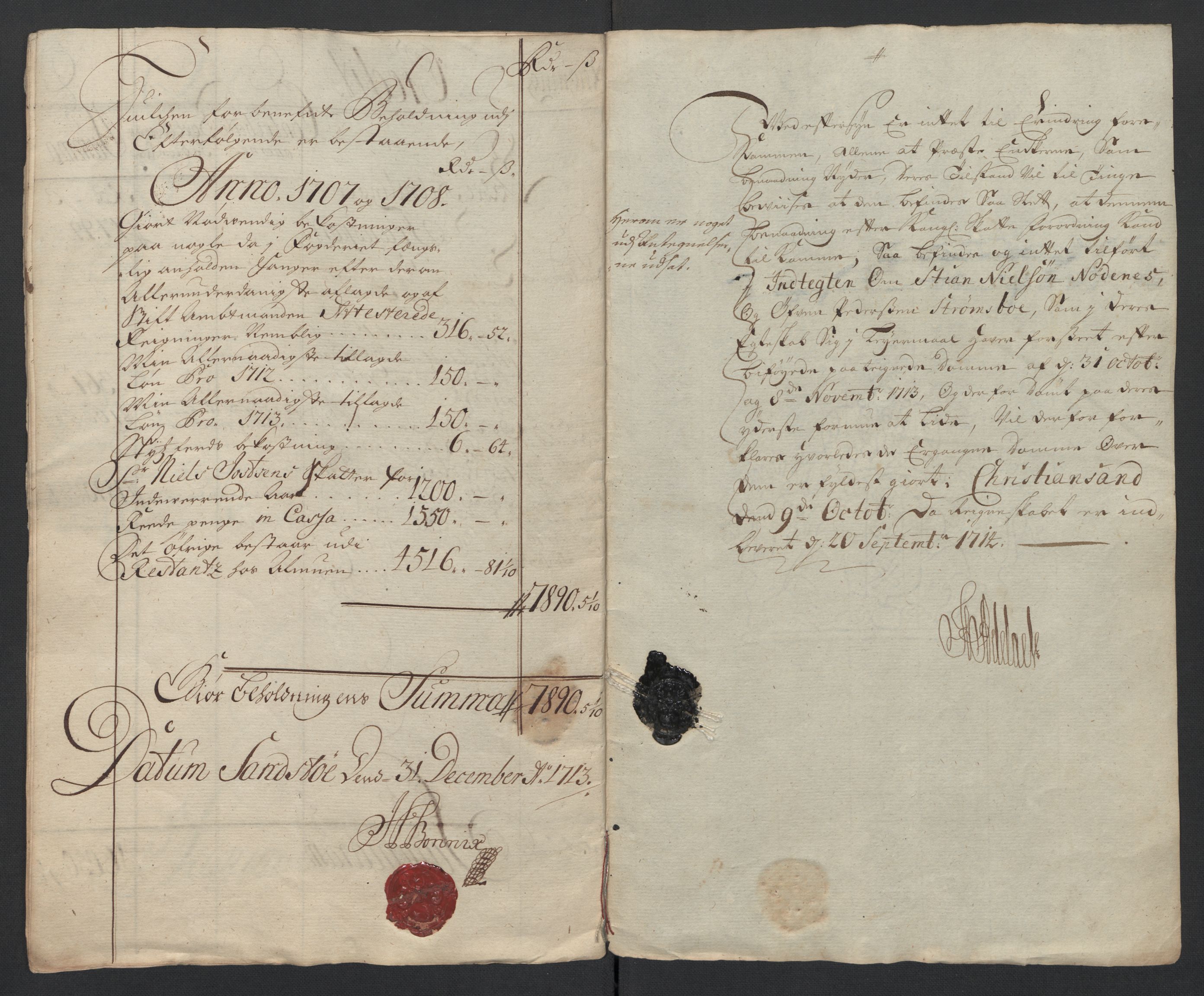 Rentekammeret inntil 1814, Reviderte regnskaper, Fogderegnskap, AV/RA-EA-4092/R39/L2321: Fogderegnskap Nedenes, 1713-1714, p. 14