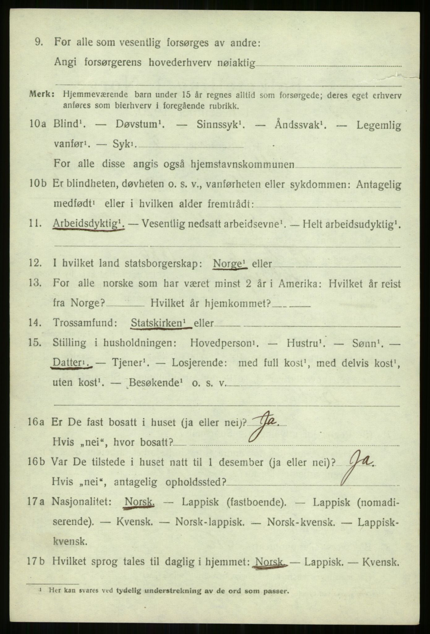 SATØ, 1920 census for Hillesøy, 1920, p. 1670