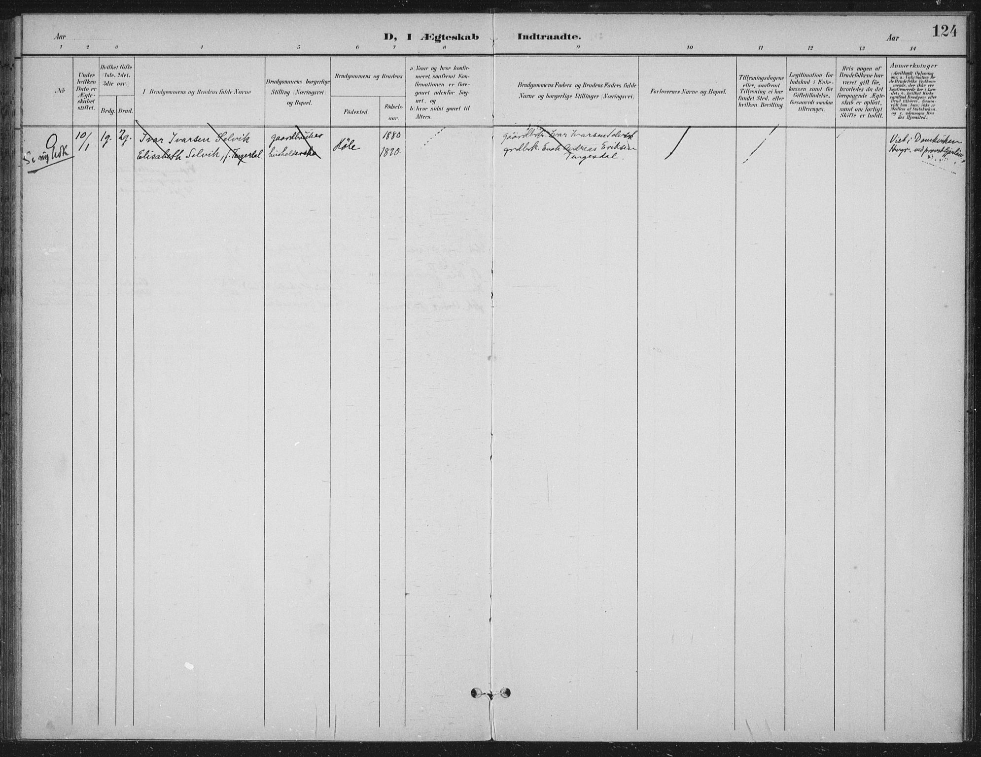 Høgsfjord sokneprestkontor, SAST/A-101624/H/Ha/Haa/L0008: Parish register (official) no. A 8, 1898-1920, p. 124