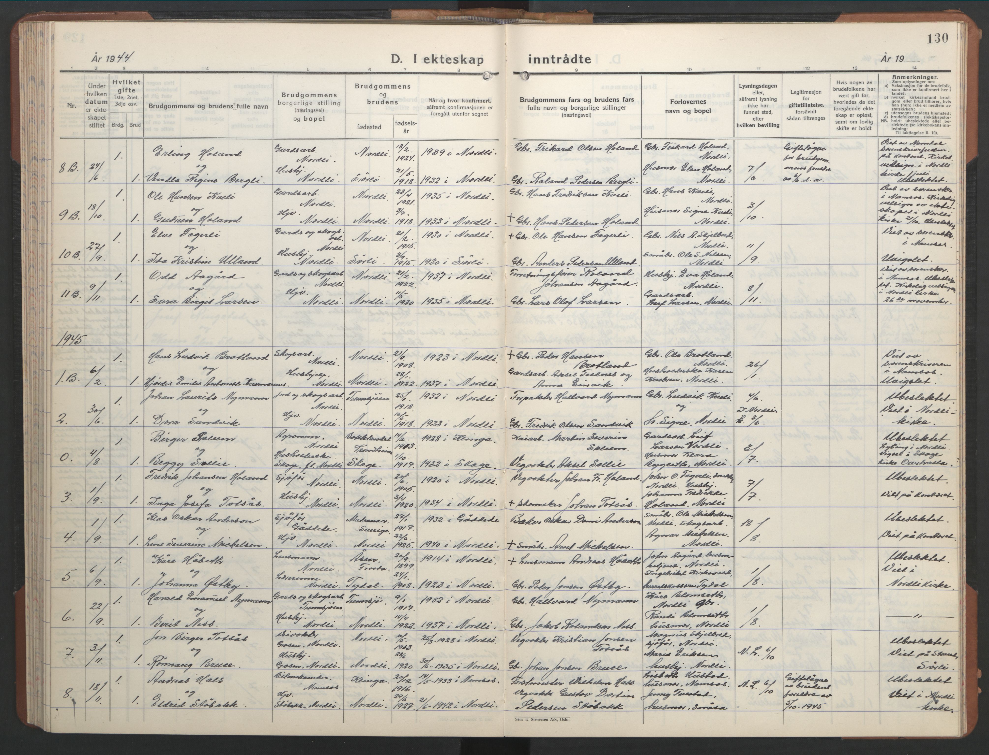 Ministerialprotokoller, klokkerbøker og fødselsregistre - Nord-Trøndelag, SAT/A-1458/755/L0500: Parish register (copy) no. 755C01, 1920-1962, p. 130