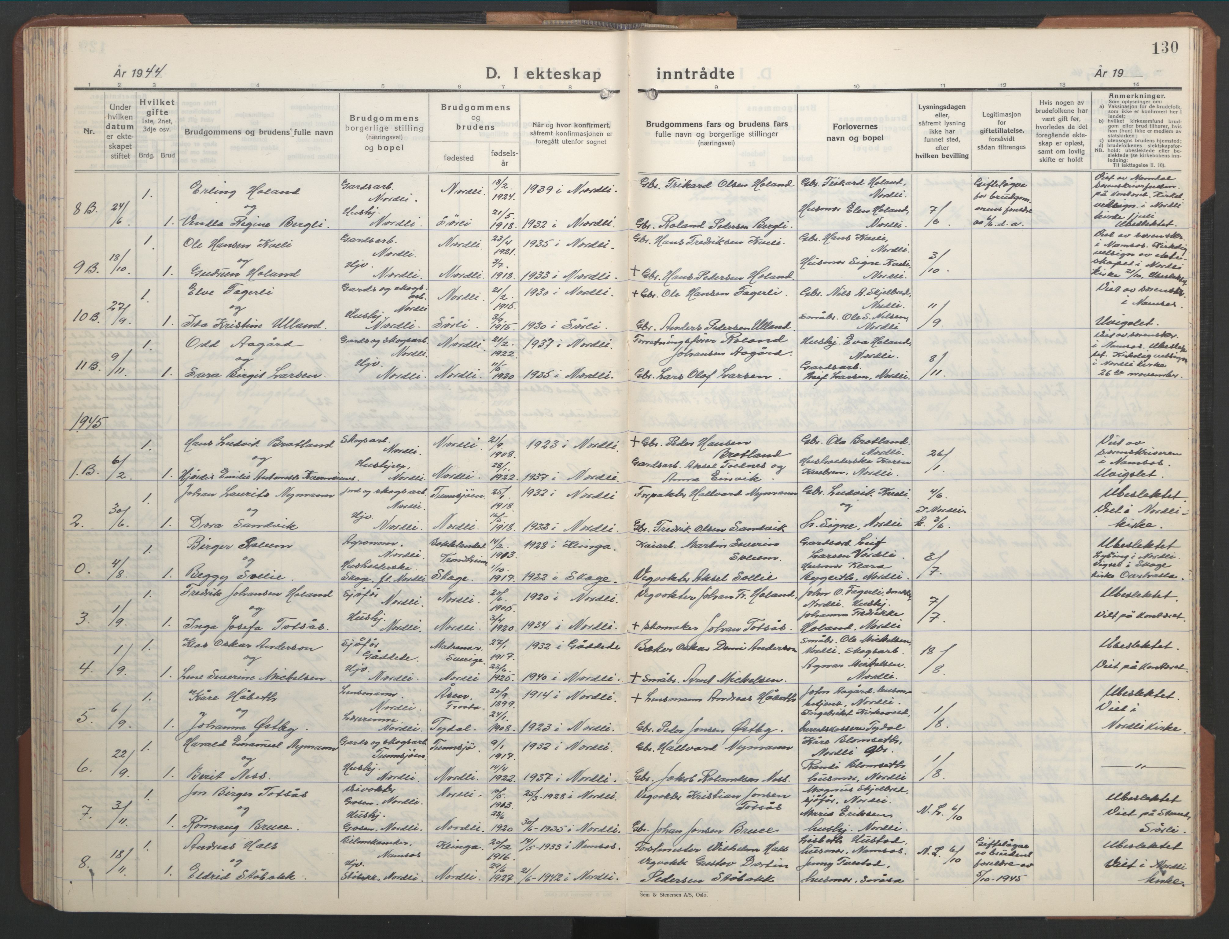 Ministerialprotokoller, klokkerbøker og fødselsregistre - Nord-Trøndelag, AV/SAT-A-1458/755/L0500: Parish register (copy) no. 755C01, 1920-1962, p. 130