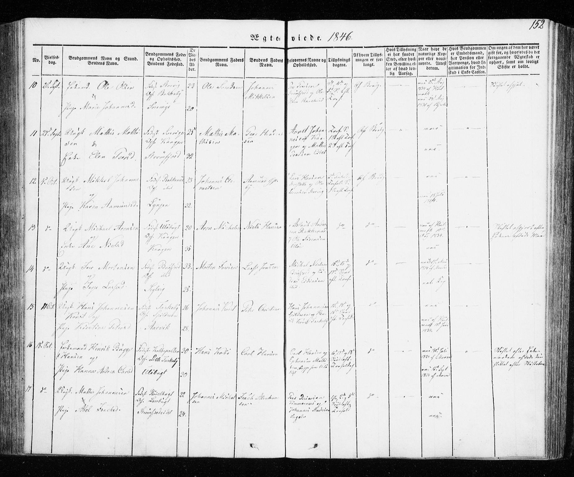Skjervøy sokneprestkontor, SATØ/S-1300/H/Ha/Haa/L0005kirke: Parish register (official) no. 5, 1838-1847, p. 152