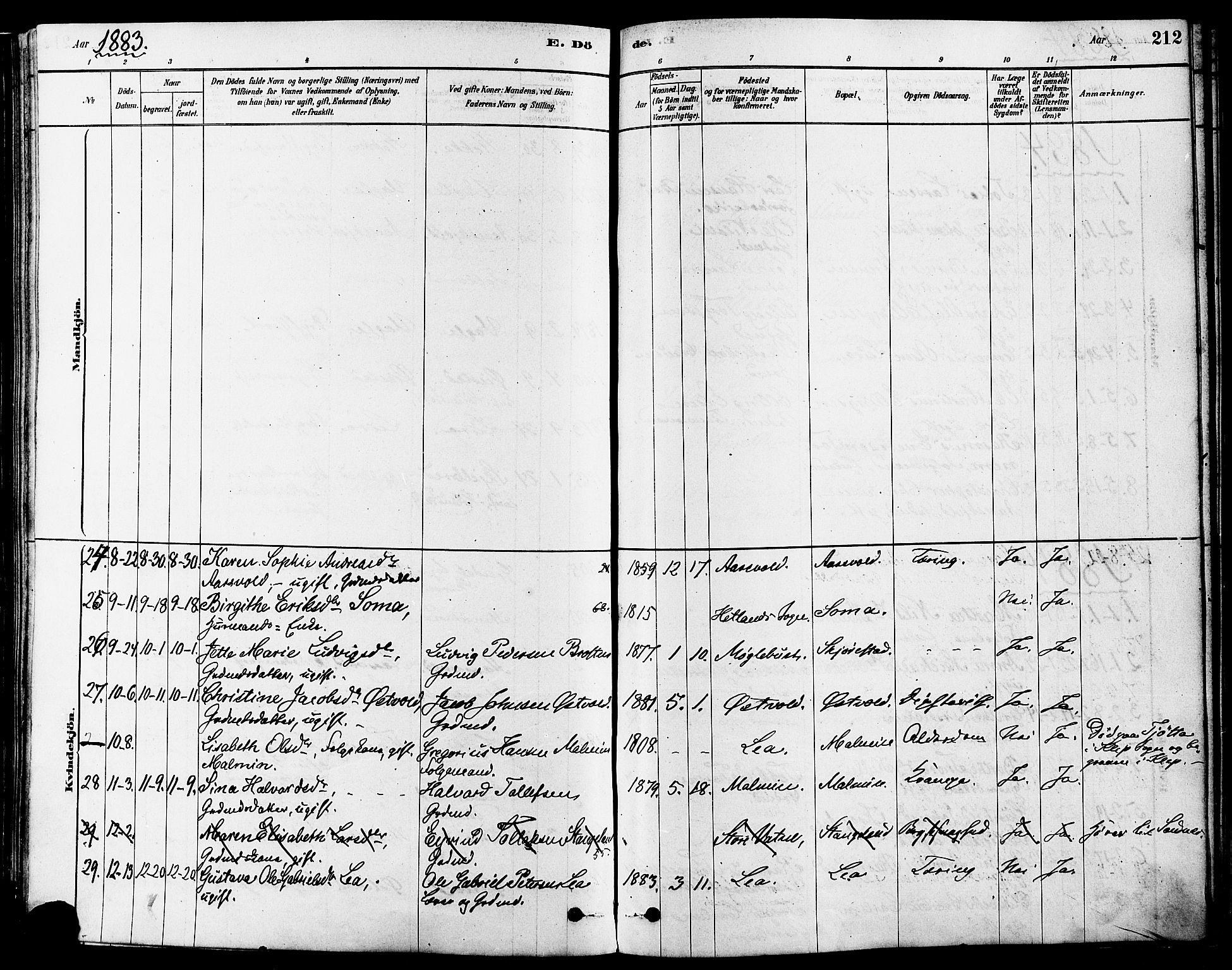 Høyland sokneprestkontor, AV/SAST-A-101799/001/30BA/L0011: Parish register (official) no. A 10, 1878-1888, p. 212