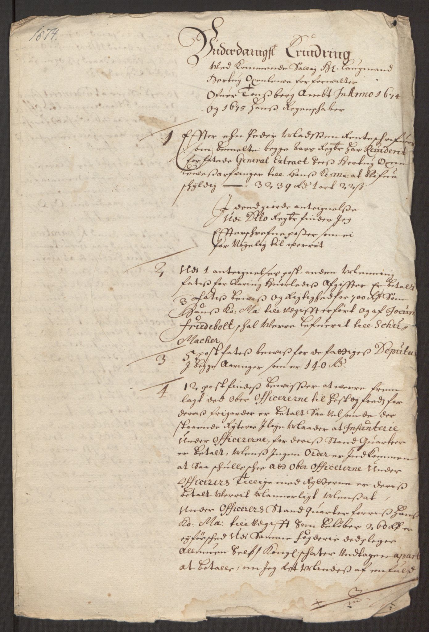 Rentekammeret inntil 1814, Reviderte regnskaper, Fogderegnskap, RA/EA-4092/R32/L1844: Fogderegnskap Jarlsberg grevskap, 1674-1675, p. 267