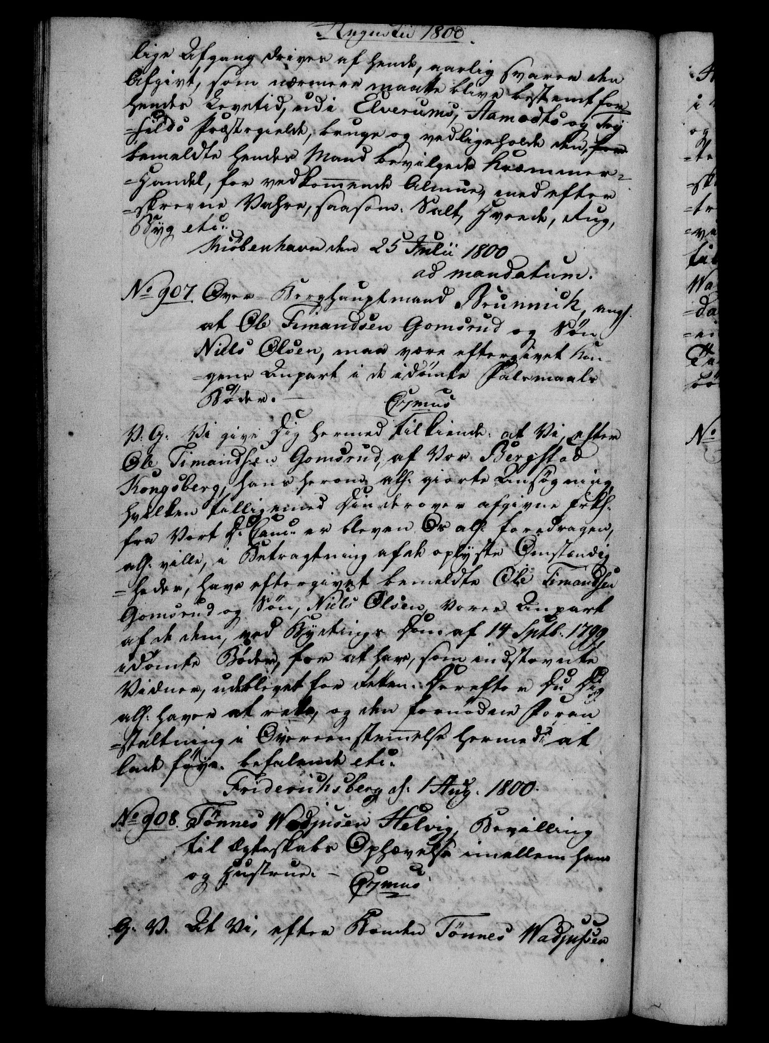 Danske Kanselli 1800-1814, RA/EA-3024/H/Hf/Hfb/Hfba/L0001: Registranter, 1800-1801, p. 290b
