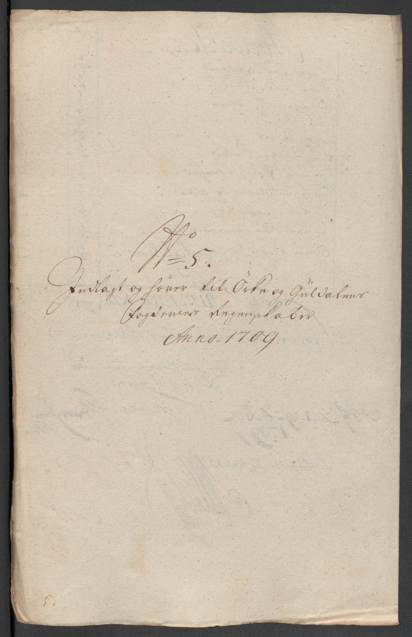 Rentekammeret inntil 1814, Reviderte regnskaper, Fogderegnskap, RA/EA-4092/R60/L3959: Fogderegnskap Orkdal og Gauldal, 1709, p. 138