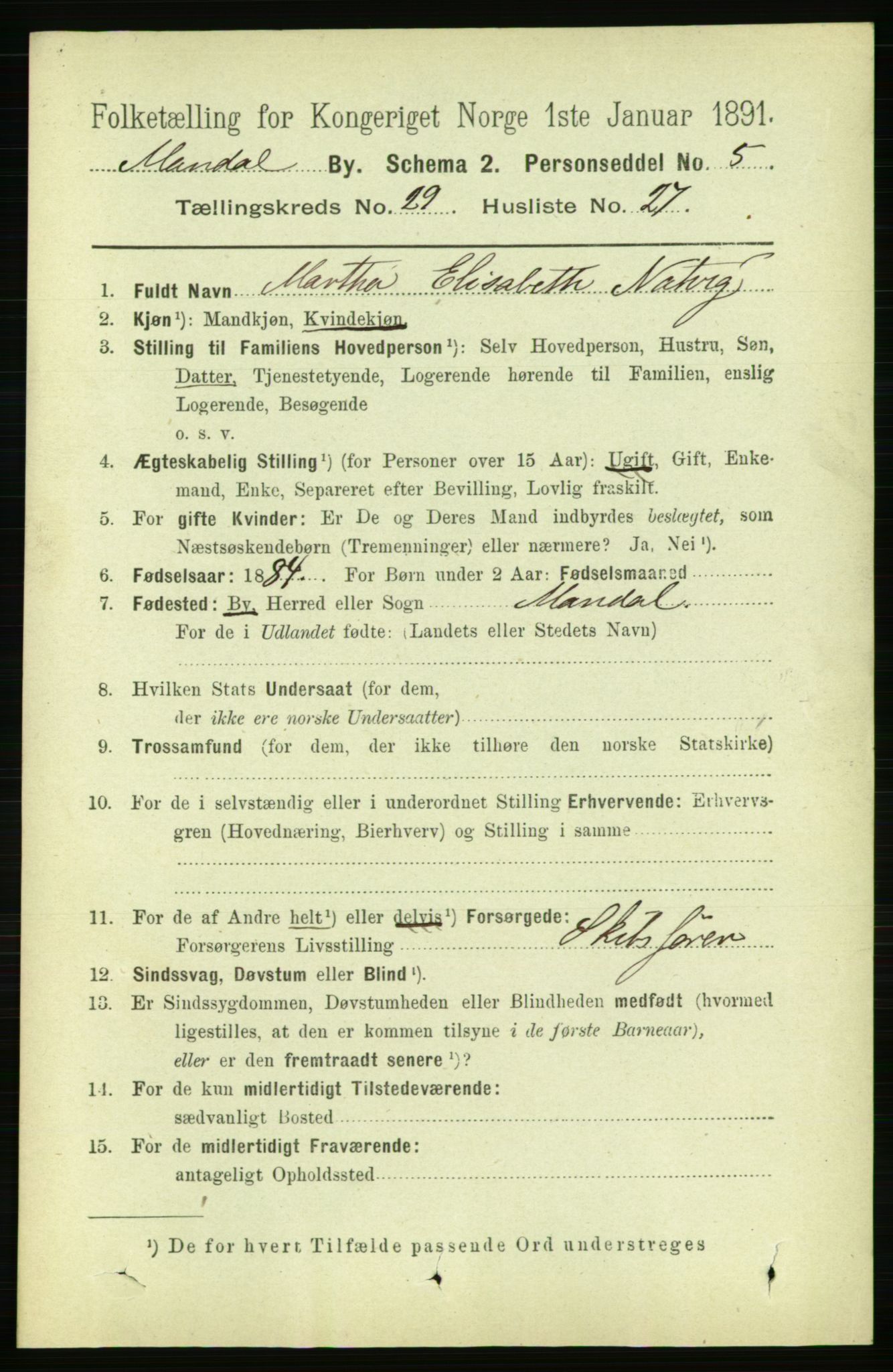 RA, 1891 census for 1002 Mandal, 1891, p. 5228