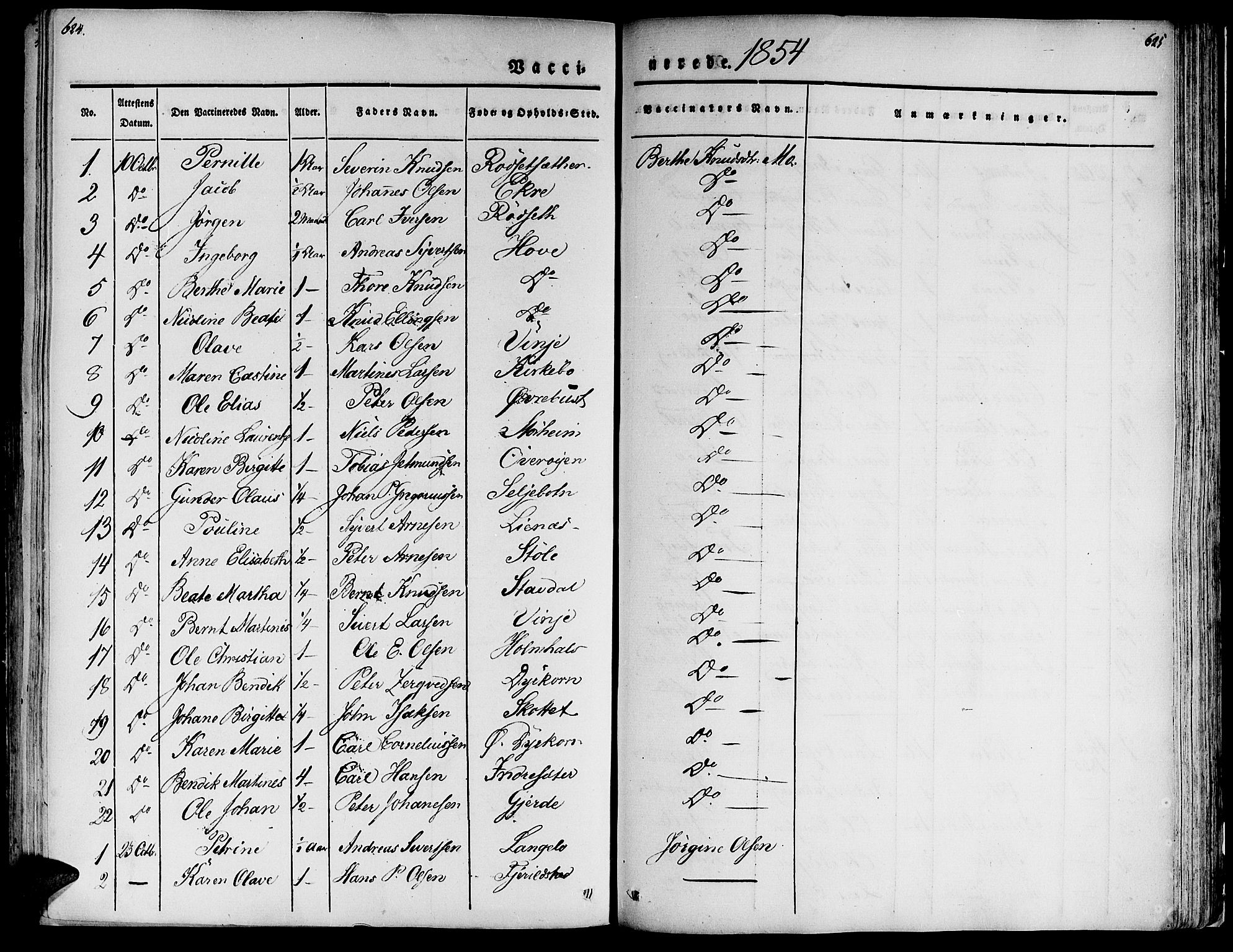 Ministerialprotokoller, klokkerbøker og fødselsregistre - Møre og Romsdal, AV/SAT-A-1454/520/L0274: Parish register (official) no. 520A04, 1827-1864, p. 624-625