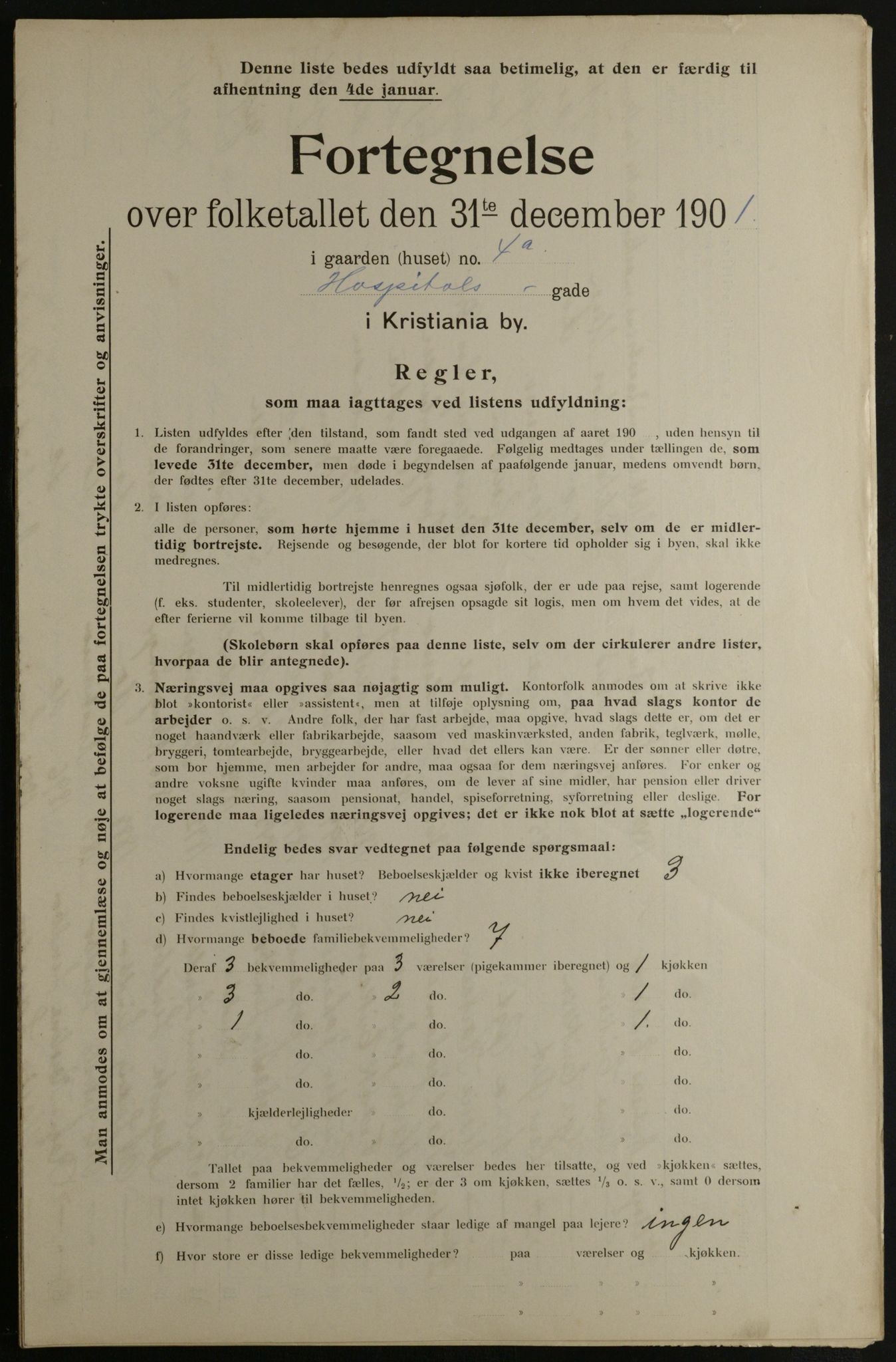 OBA, Municipal Census 1901 for Kristiania, 1901, p. 6535