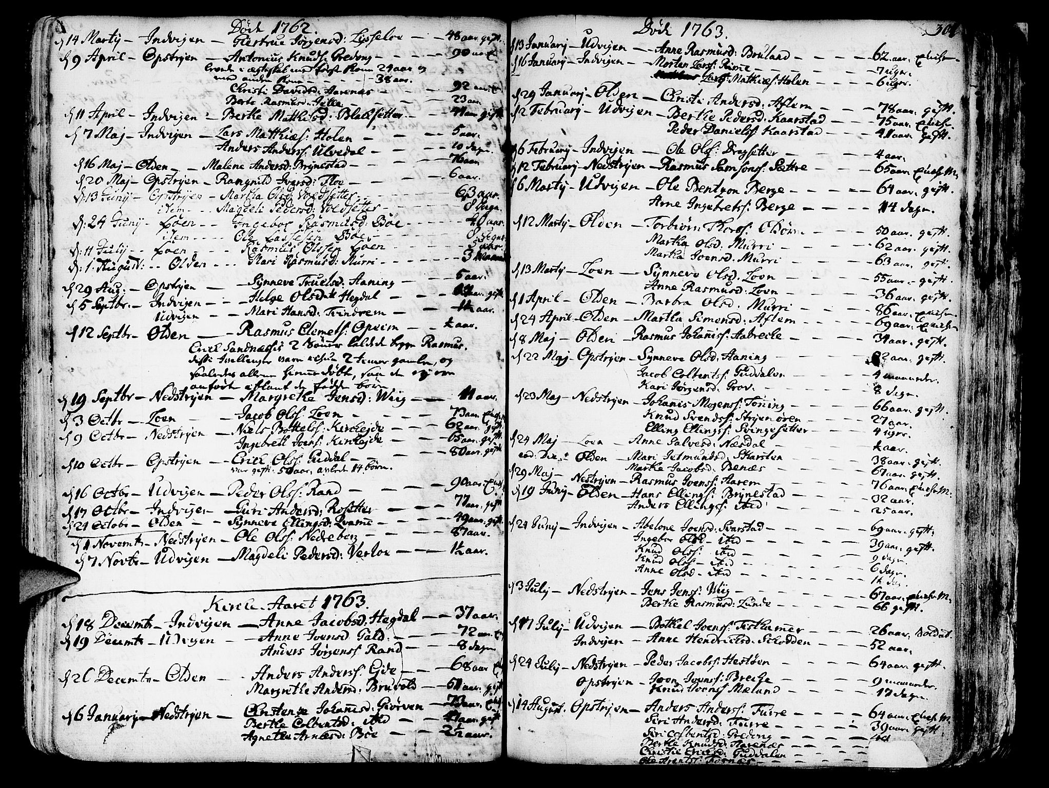 Innvik sokneprestembete, SAB/A-80501: Parish register (official) no. A 1, 1750-1816, p. 304