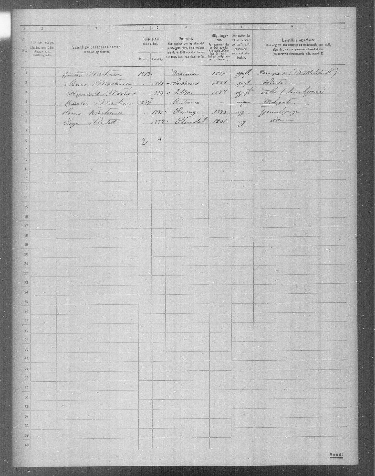 OBA, Municipal Census 1904 for Kristiania, 1904, p. 21823