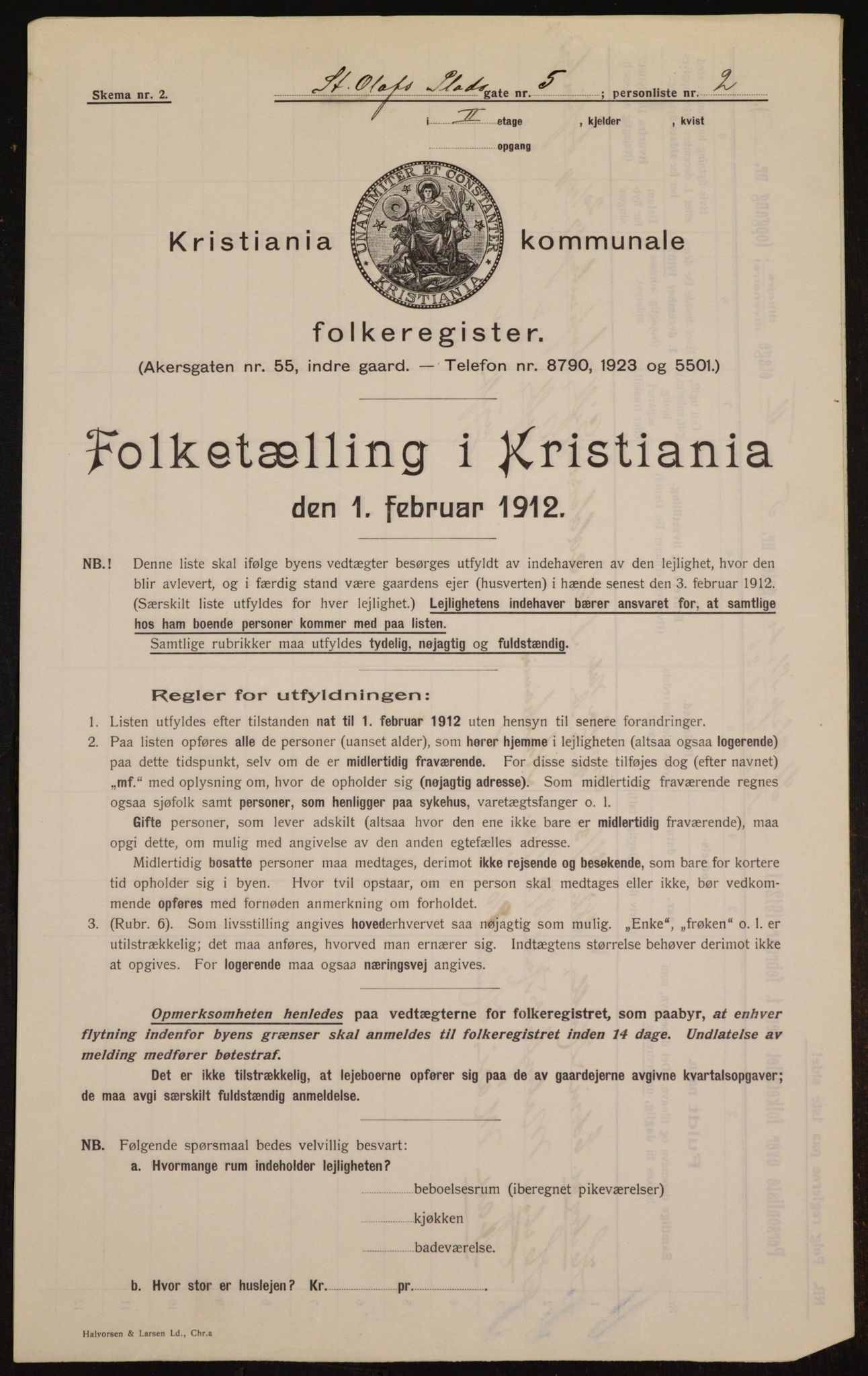 OBA, Municipal Census 1912 for Kristiania, 1912, p. 88711