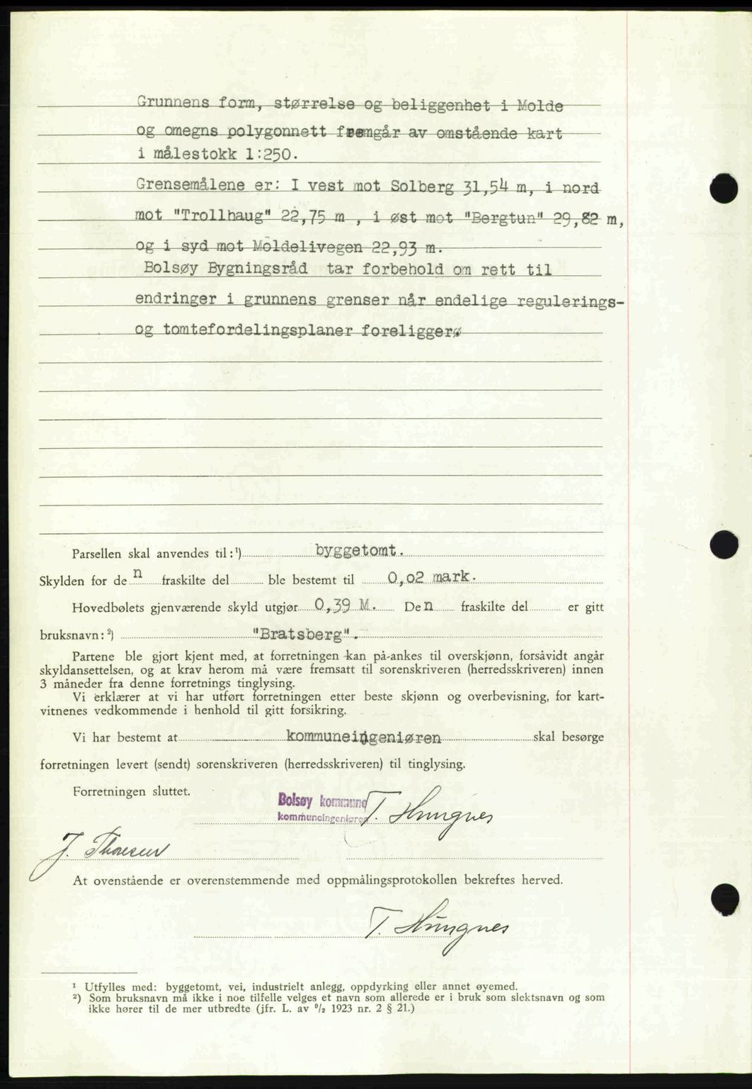 Romsdal sorenskriveri, AV/SAT-A-4149/1/2/2C: Mortgage book no. A22, 1947-1947, Diary no: : 592/1947