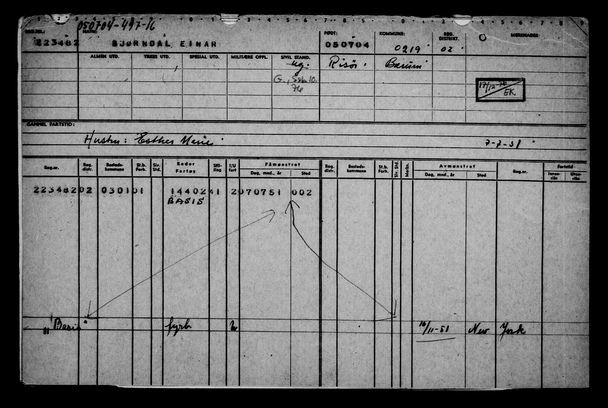 Direktoratet for sjømenn, AV/RA-S-3545/G/Gb/L0054: Hovedkort, 1904, p. 352