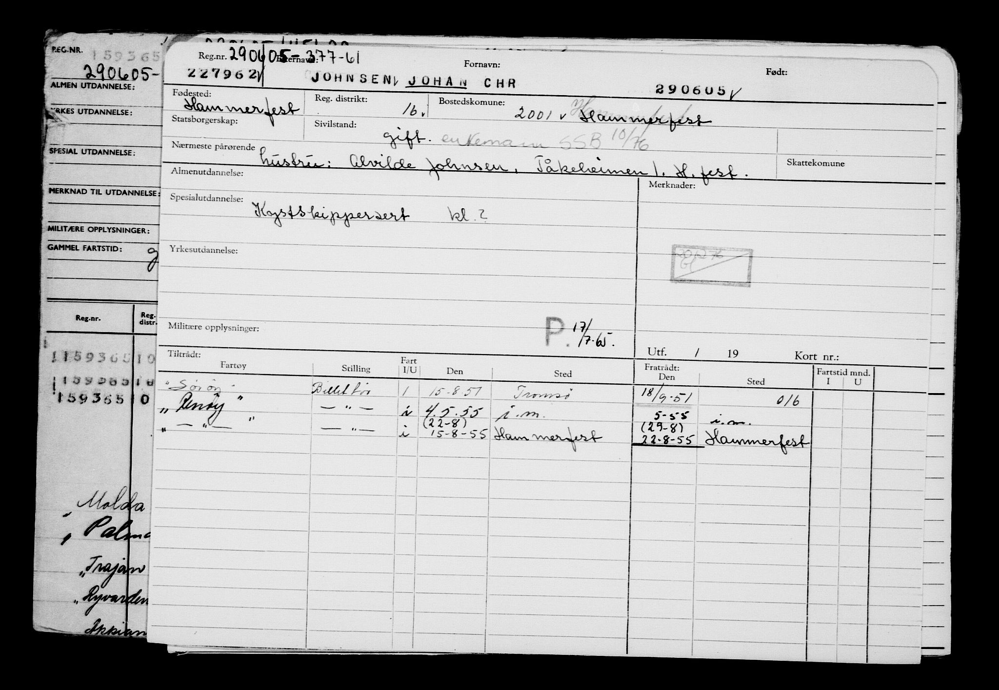 Direktoratet for sjømenn, AV/RA-S-3545/G/Gb/L0059: Hovedkort, 1905, p. 709