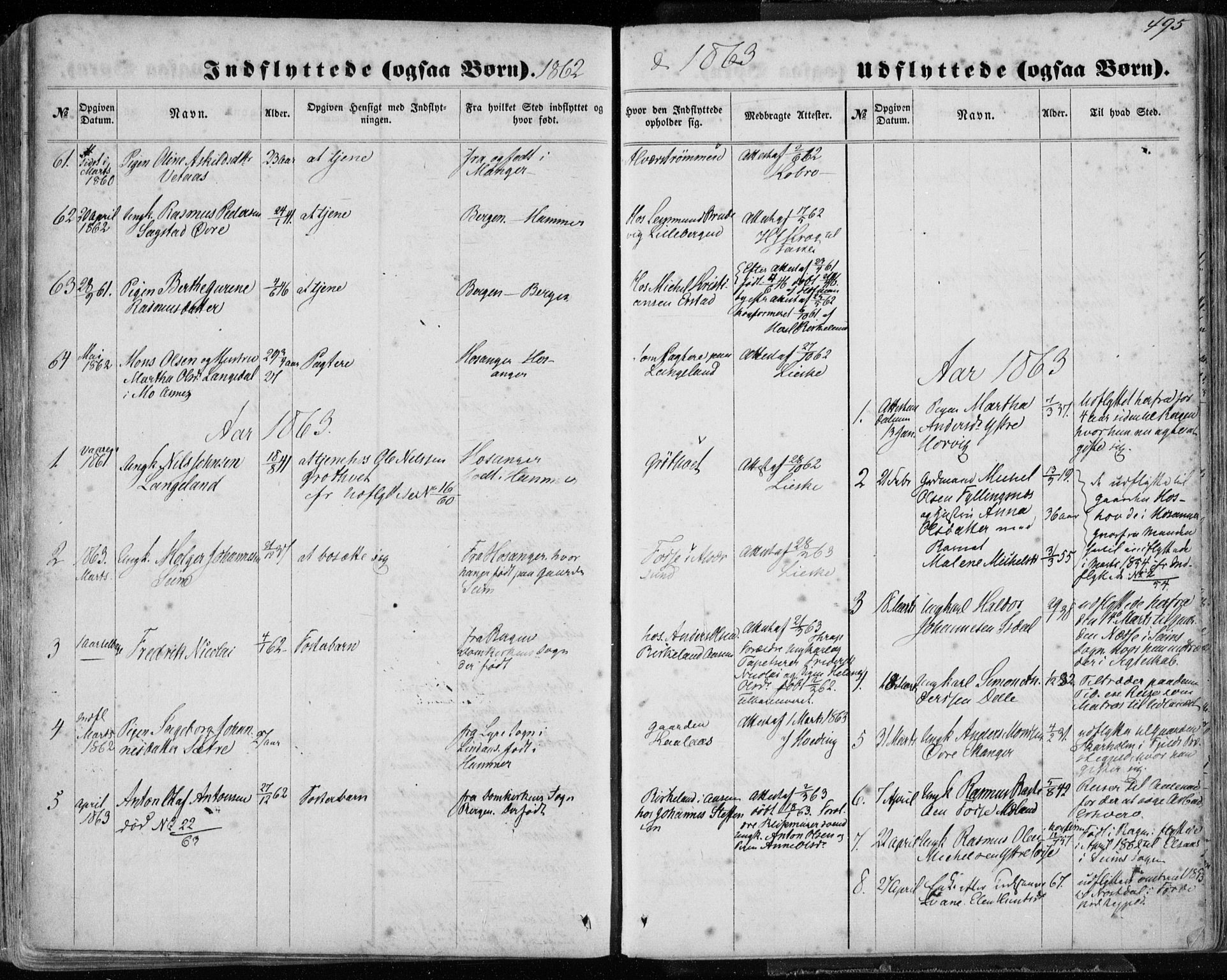 Hamre sokneprestembete, SAB/A-75501/H/Ha/Haa/Haaa/L0014: Parish register (official) no. A 14, 1858-1872, p. 495
