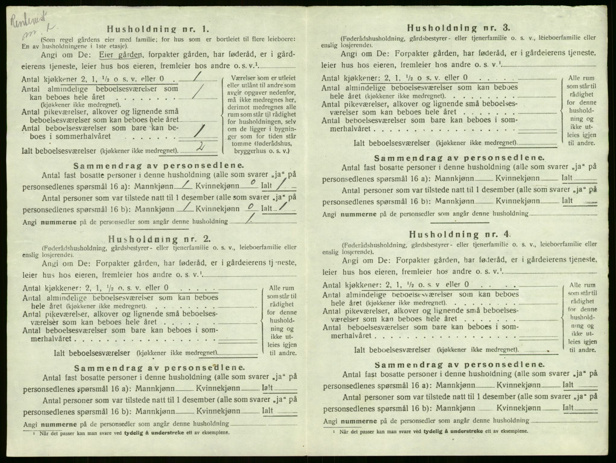 SAKO, 1920 census for Sandeherred, 1920, p. 151