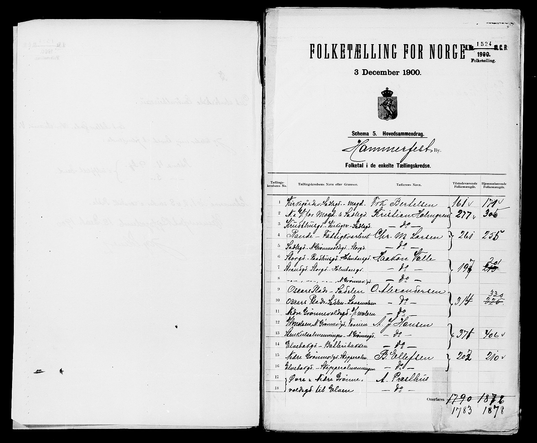 SATØ, 1900 census for Hammerfest, 1900, p. 3