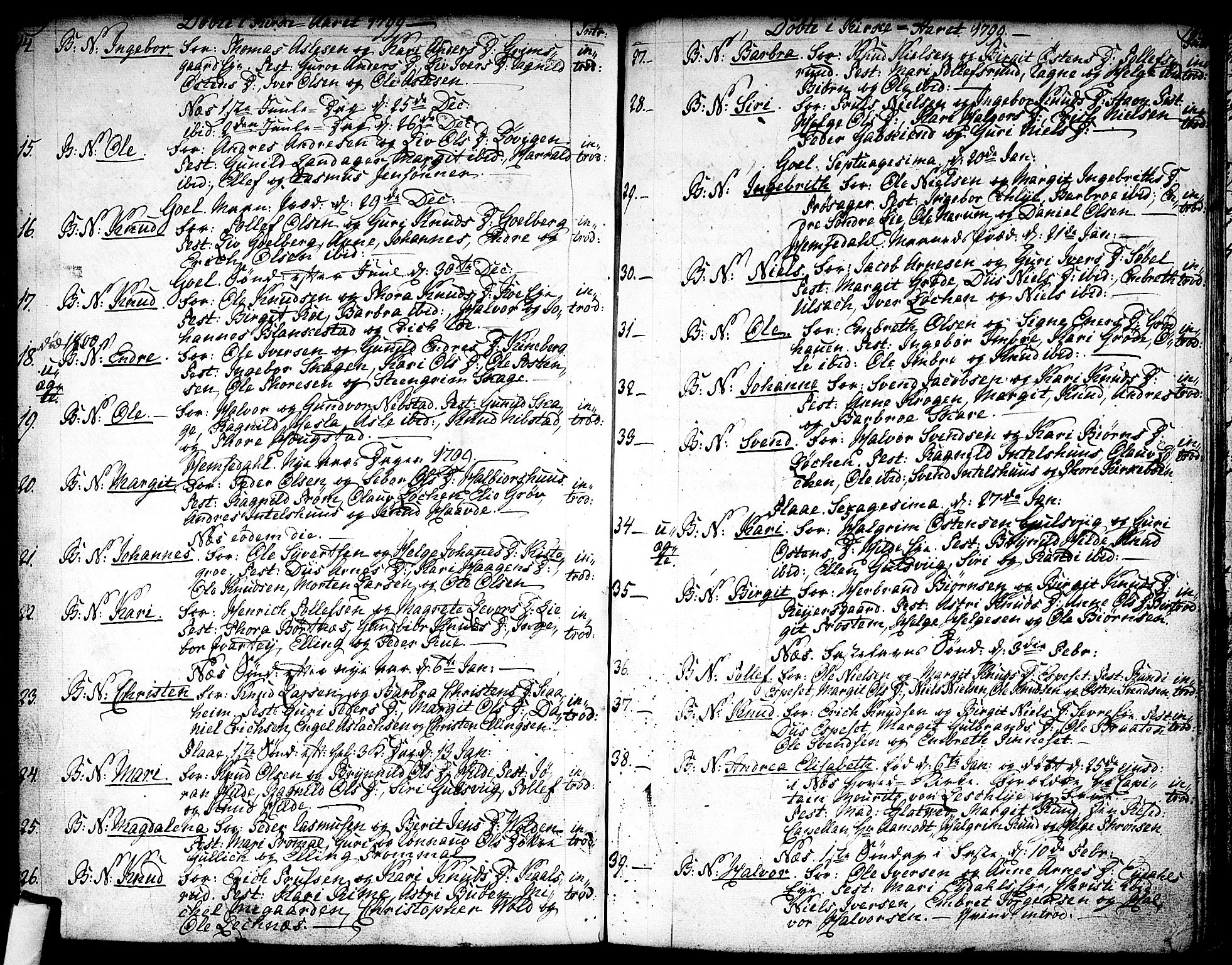 Nes kirkebøker, SAKO/A-236/F/Fa/L0005: Parish register (official) no. 5, 1787-1807, p. 192-193