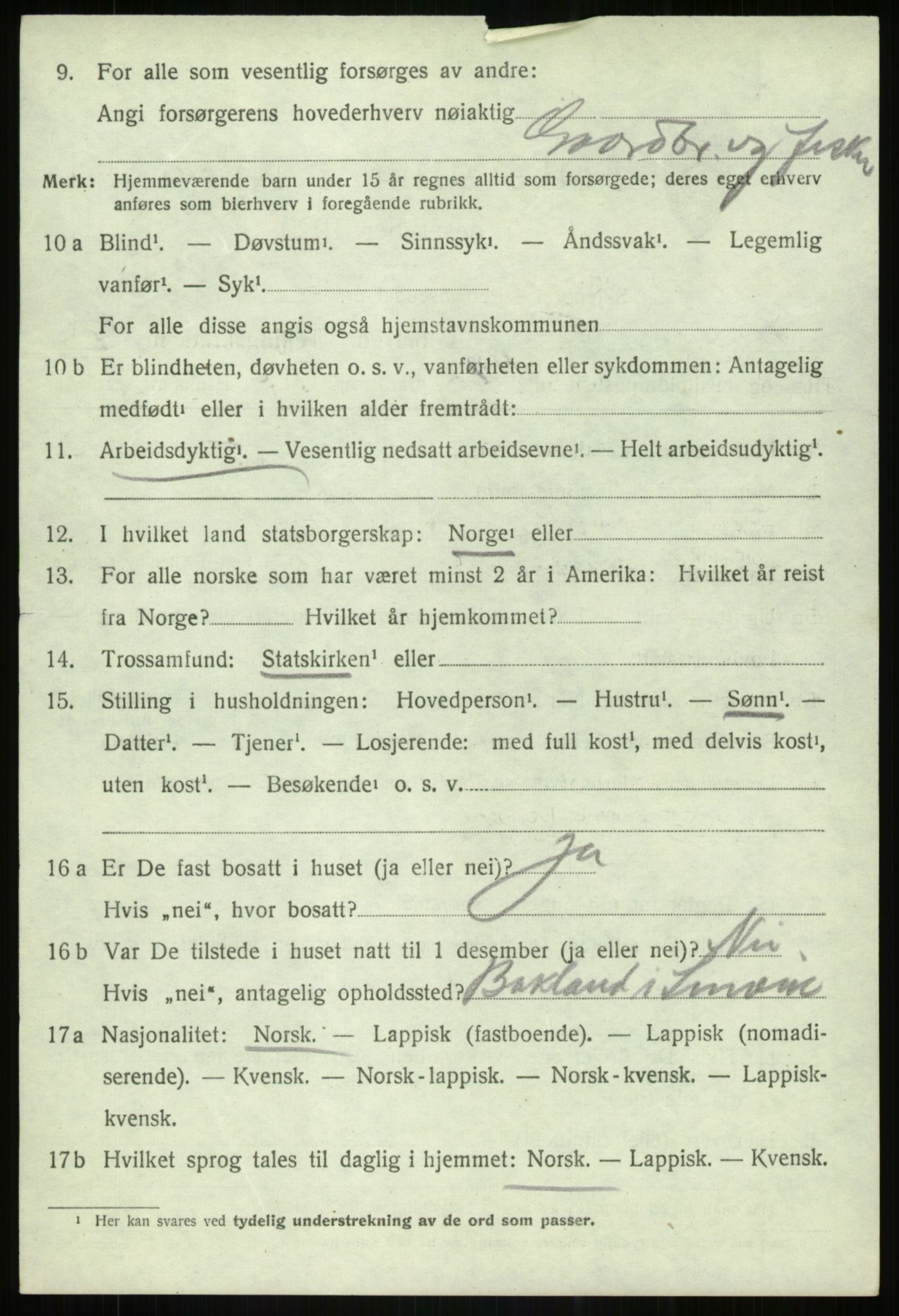 SATØ, 1920 census for Lenvik, 1920, p. 12277