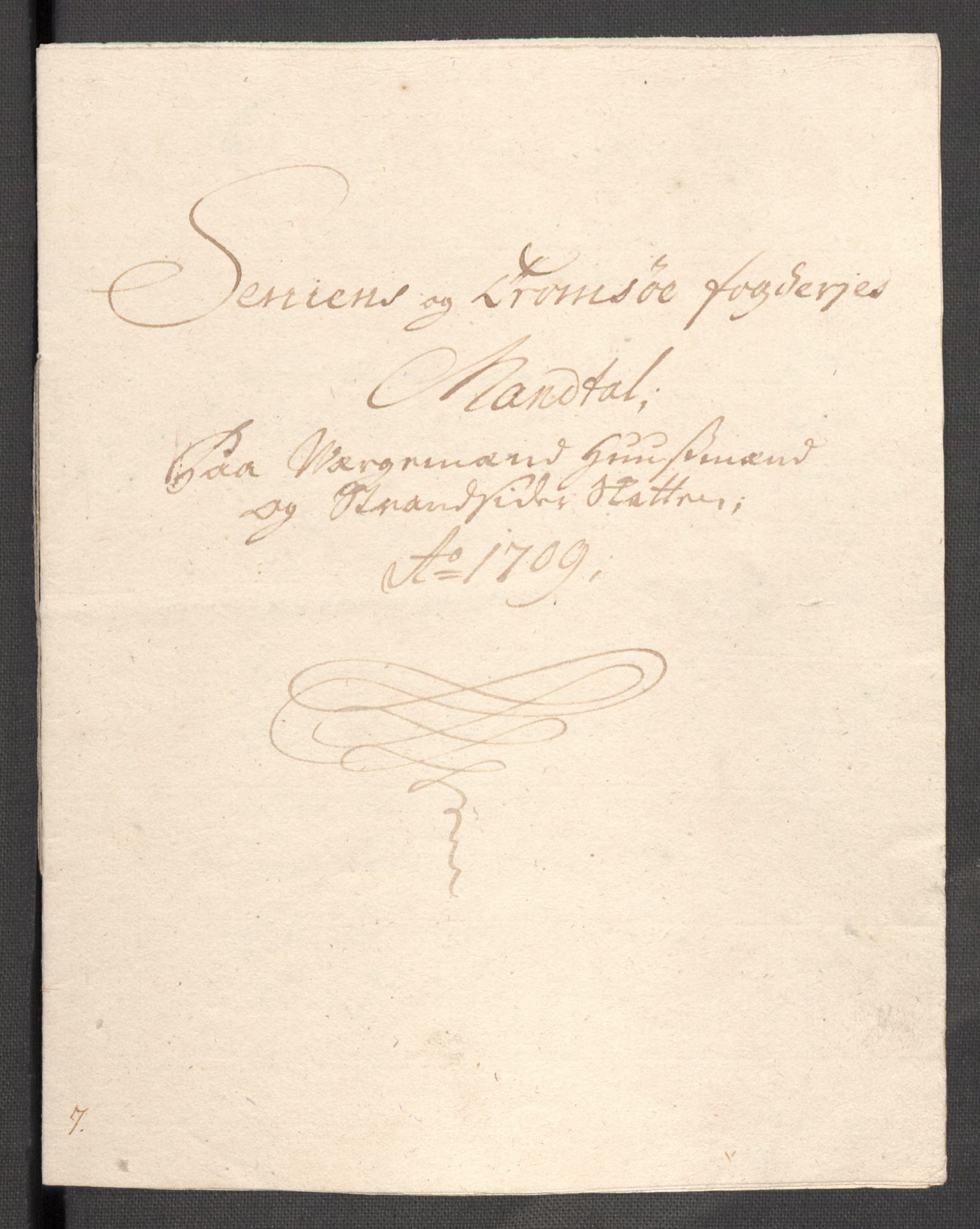 Rentekammeret inntil 1814, Reviderte regnskaper, Fogderegnskap, RA/EA-4092/R68/L4757: Fogderegnskap Senja og Troms, 1708-1710, p. 203