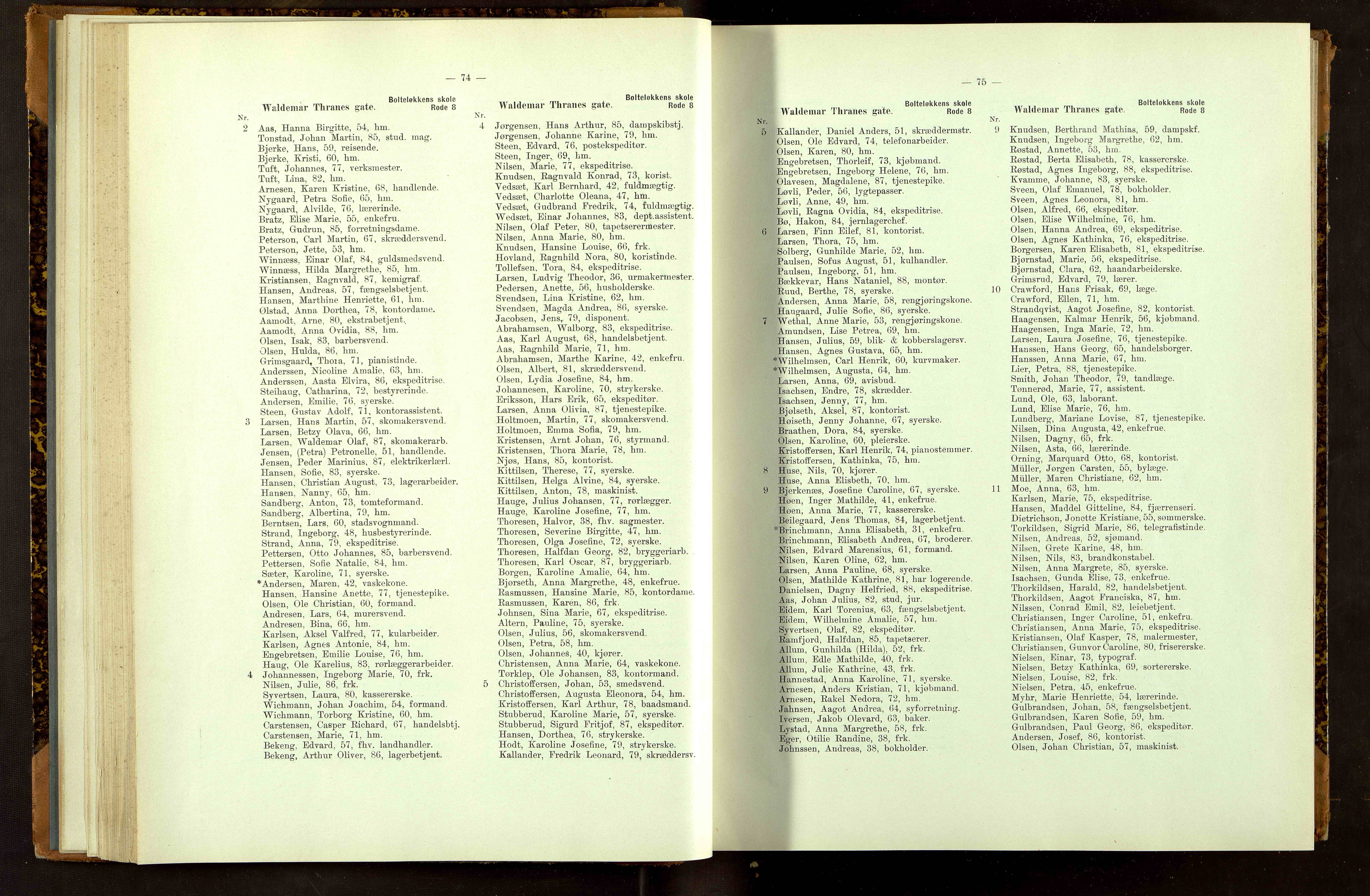 Folkeregisteret ( Valgstyret ), OBA/A-20059, 1913, p. 74-75