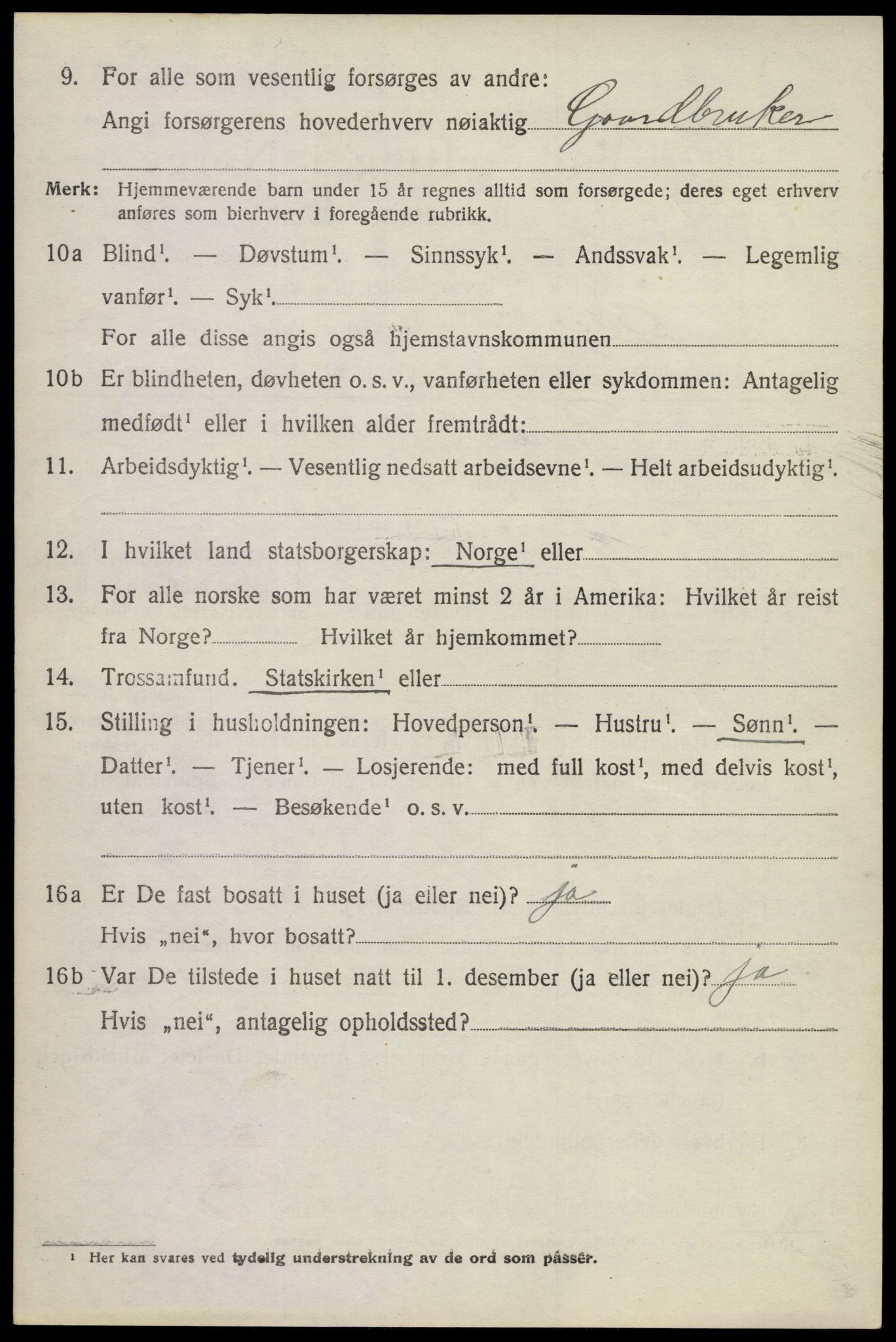 SAKO, 1920 census for Uvdal, 1920, p. 2744